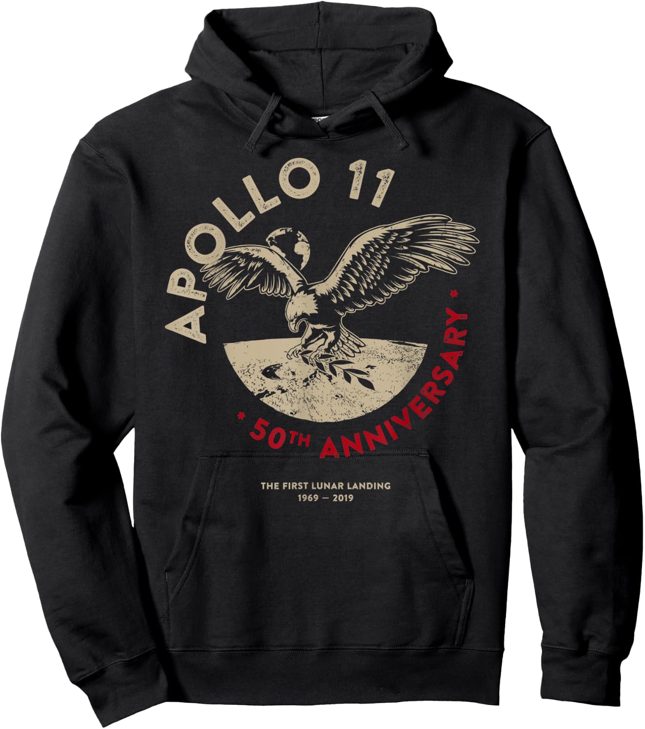 Apollo 11 50th Anniversary Moon Landing Eagle Hoodie - Hoodie | Black