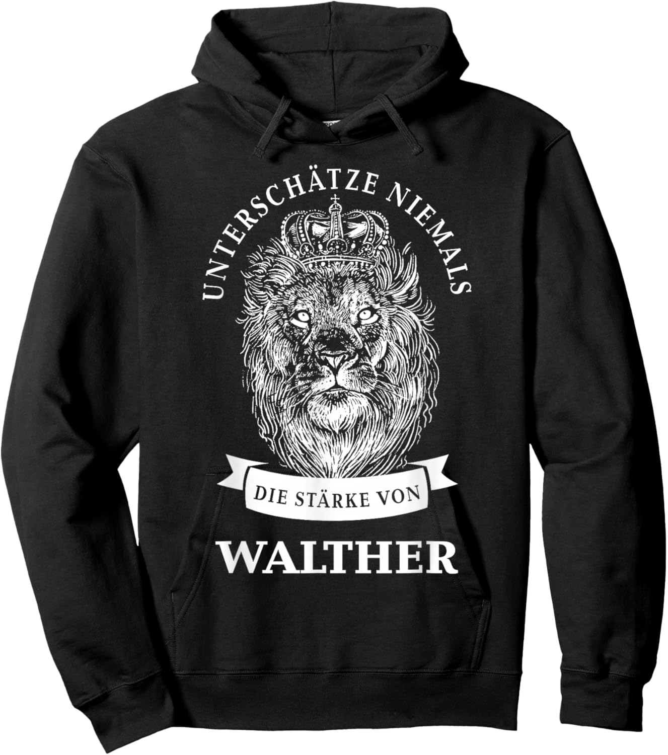 Walther Gift Name Lion Hoodie - Hoodie | Black