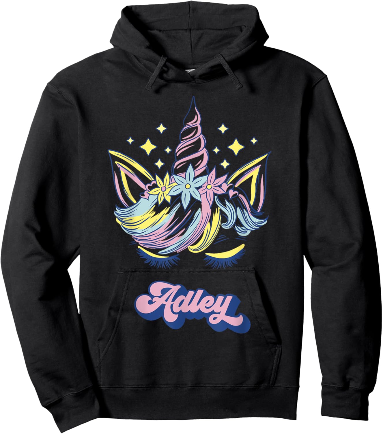 Adley Merch Unicorn Design Hoodie - Hoodie | Black