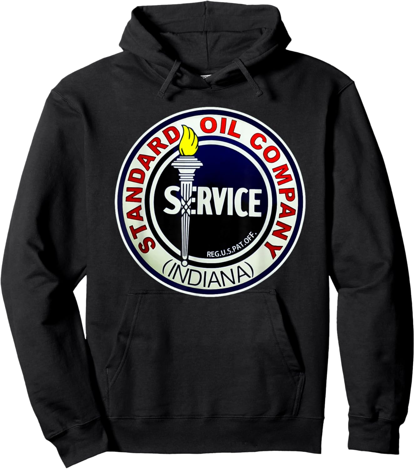 Retro Vintage Gas Station Standard Motor Oil Car Bike Garage Hoodie - Hoodie | Black