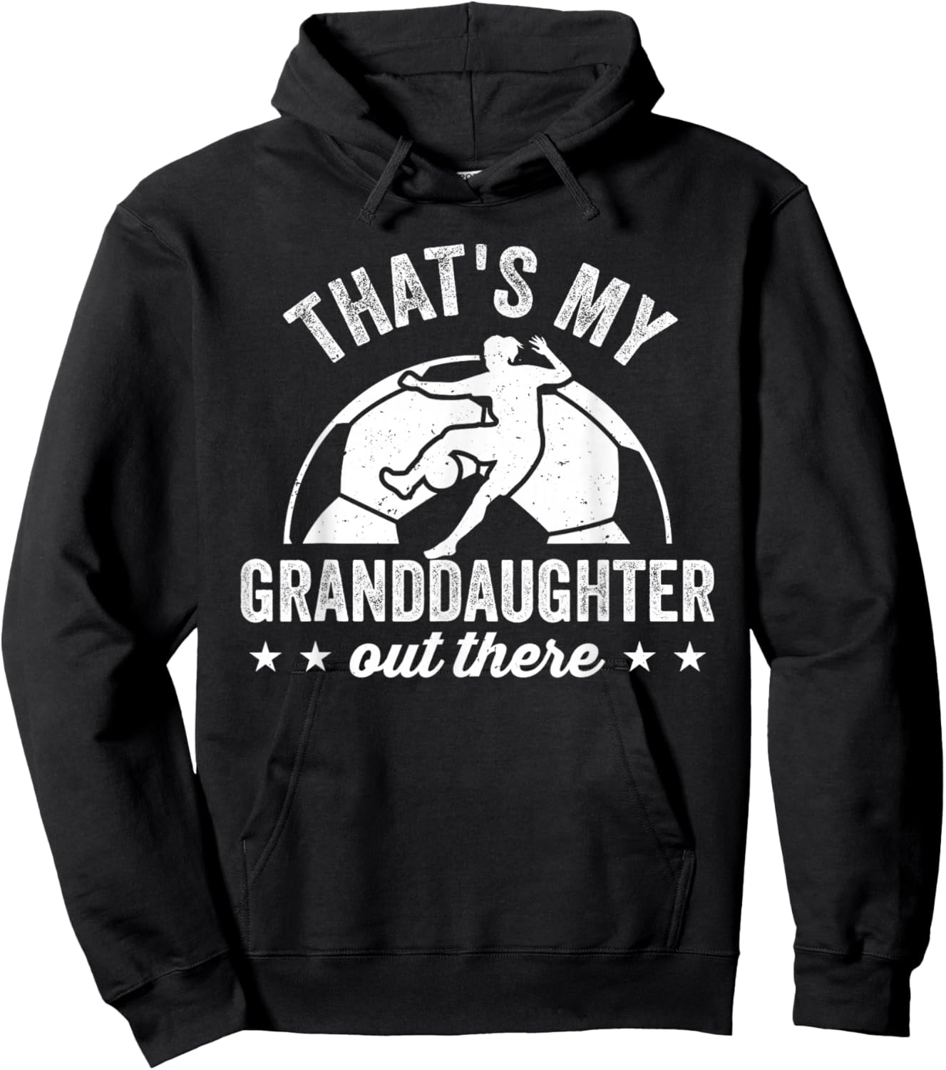 That's My Granddaughter Out There Funny Soccer Player Women Hoodie - Hoodie | Black