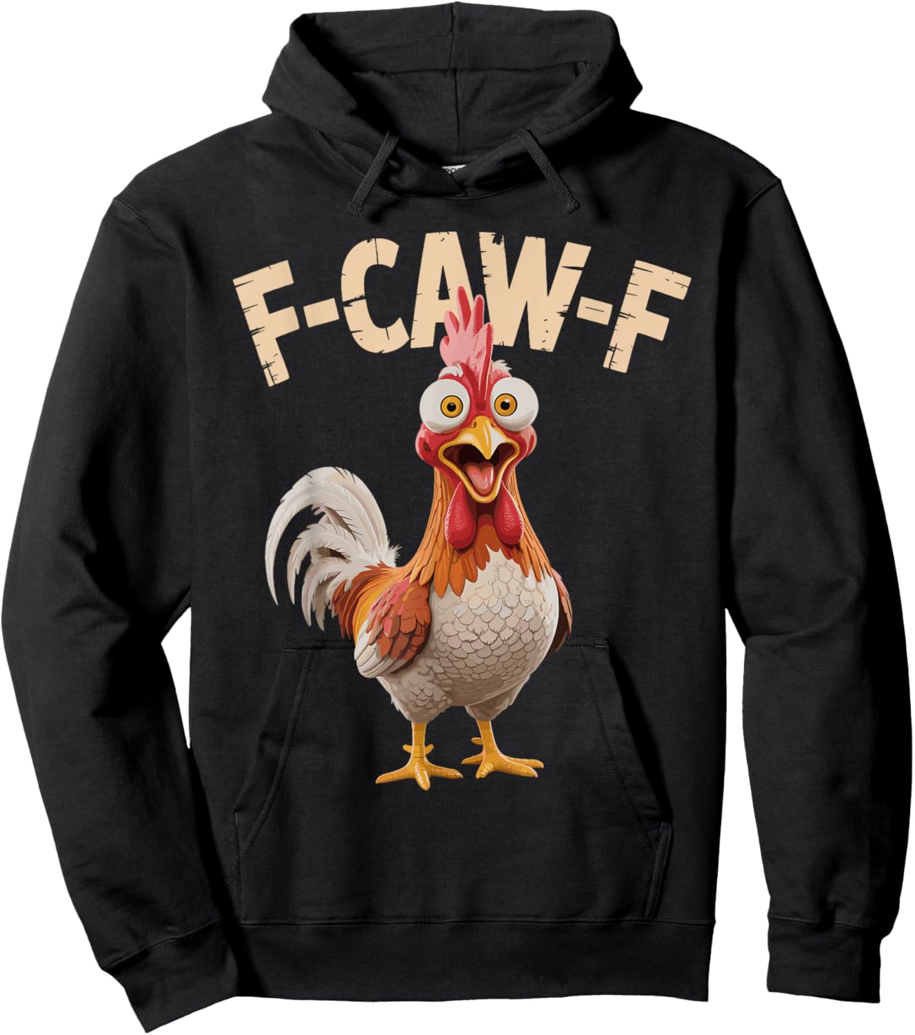 F CAW F Lustiges Huhn FCAWF Humor Zitat Hahn Meme Hoodie - Hoodie | Black