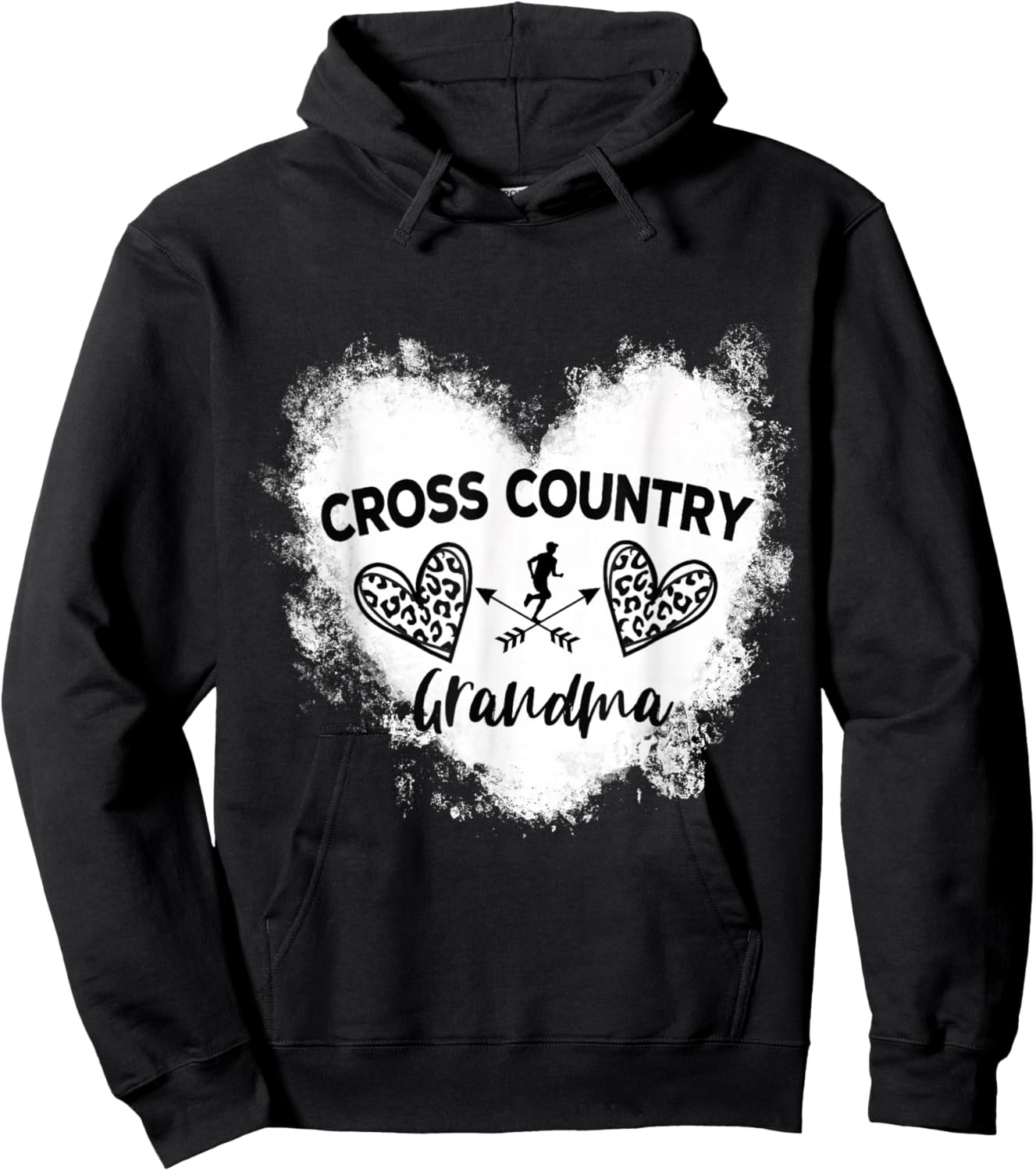 Funny Cross Country Grandma Cross Country Running Hoodie - Hoodie | Black