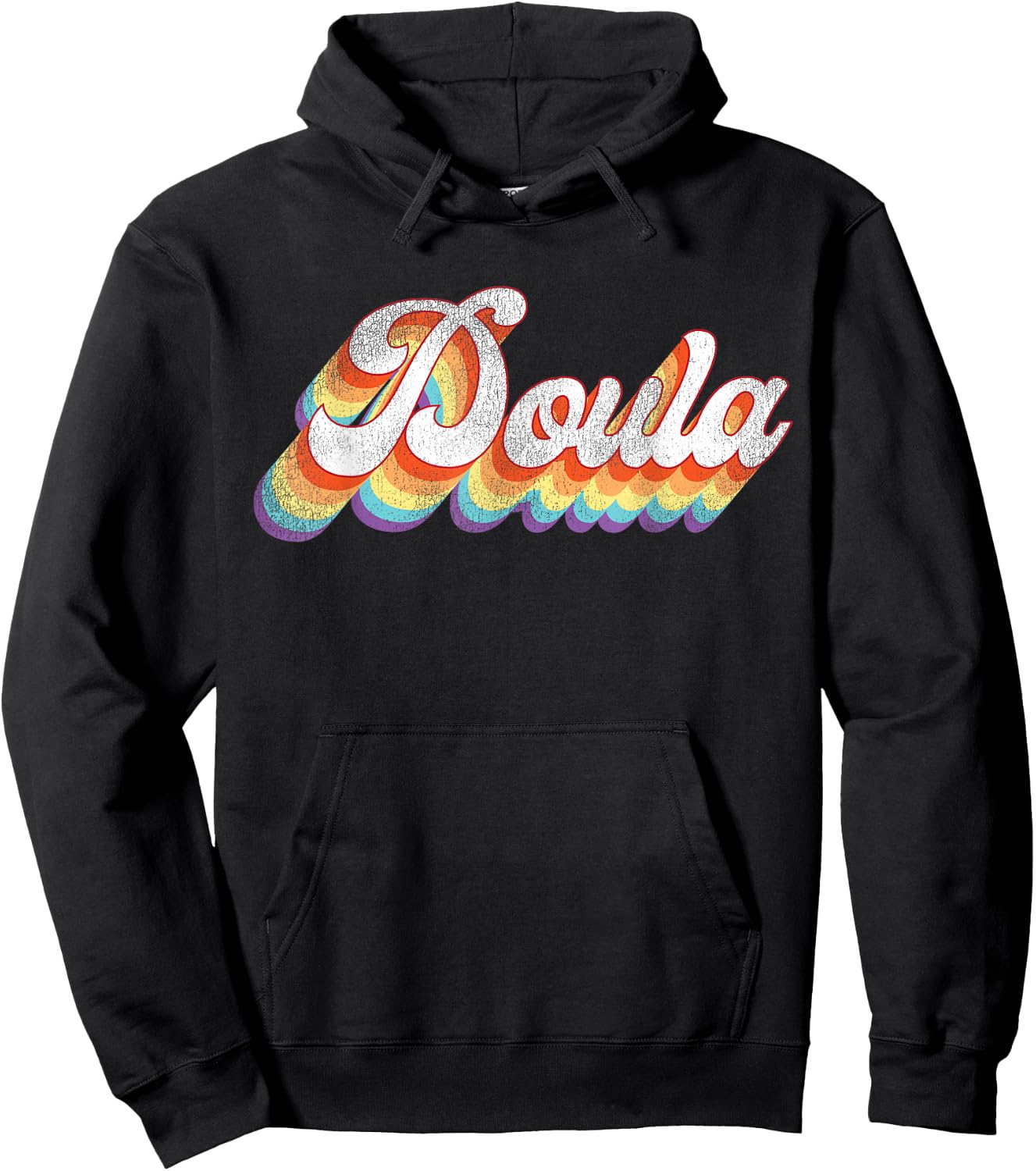 Doula Birth Worker Retro Vintage Doula Hoodie - Hoodie | Black