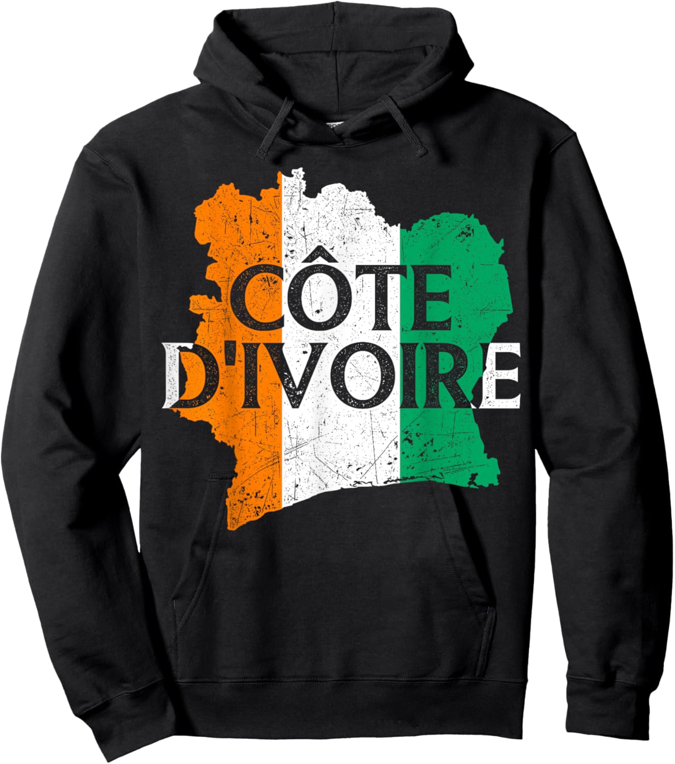 Cote d'Ivoire Country Map Flag Proud Ivorian Patriotic Hoodie - Hoodie | Black