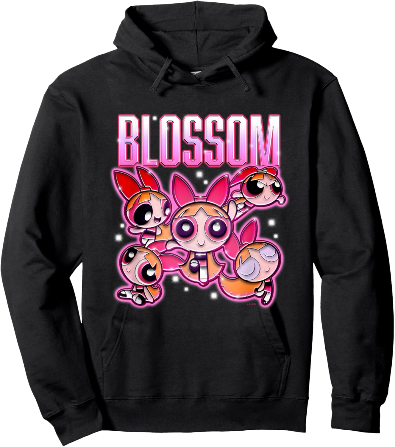 The Powerpuff Girls Blossom Chrome Multi Pose Hoodie - Hoodie | Black