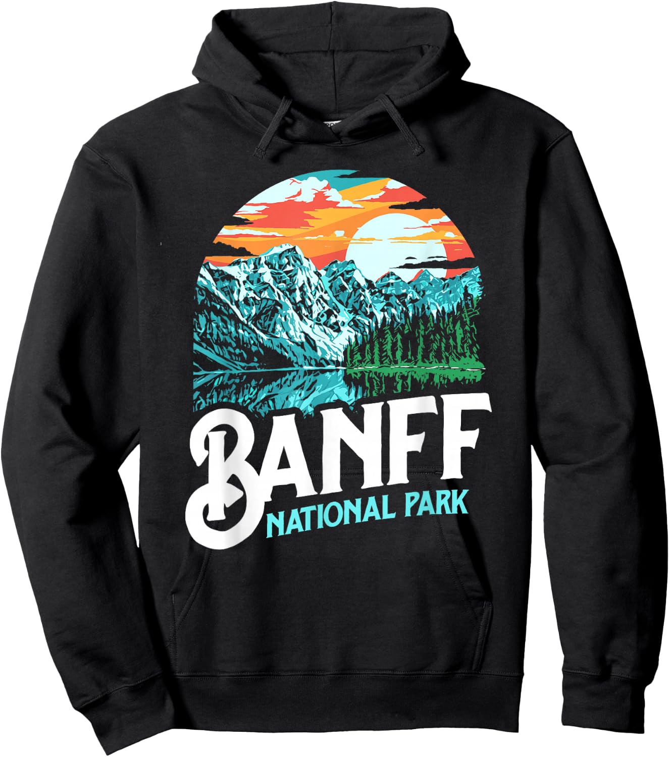 Banff National Park Lake Louise Canada Vintage Graphic Hoodie - Hoodie | Black