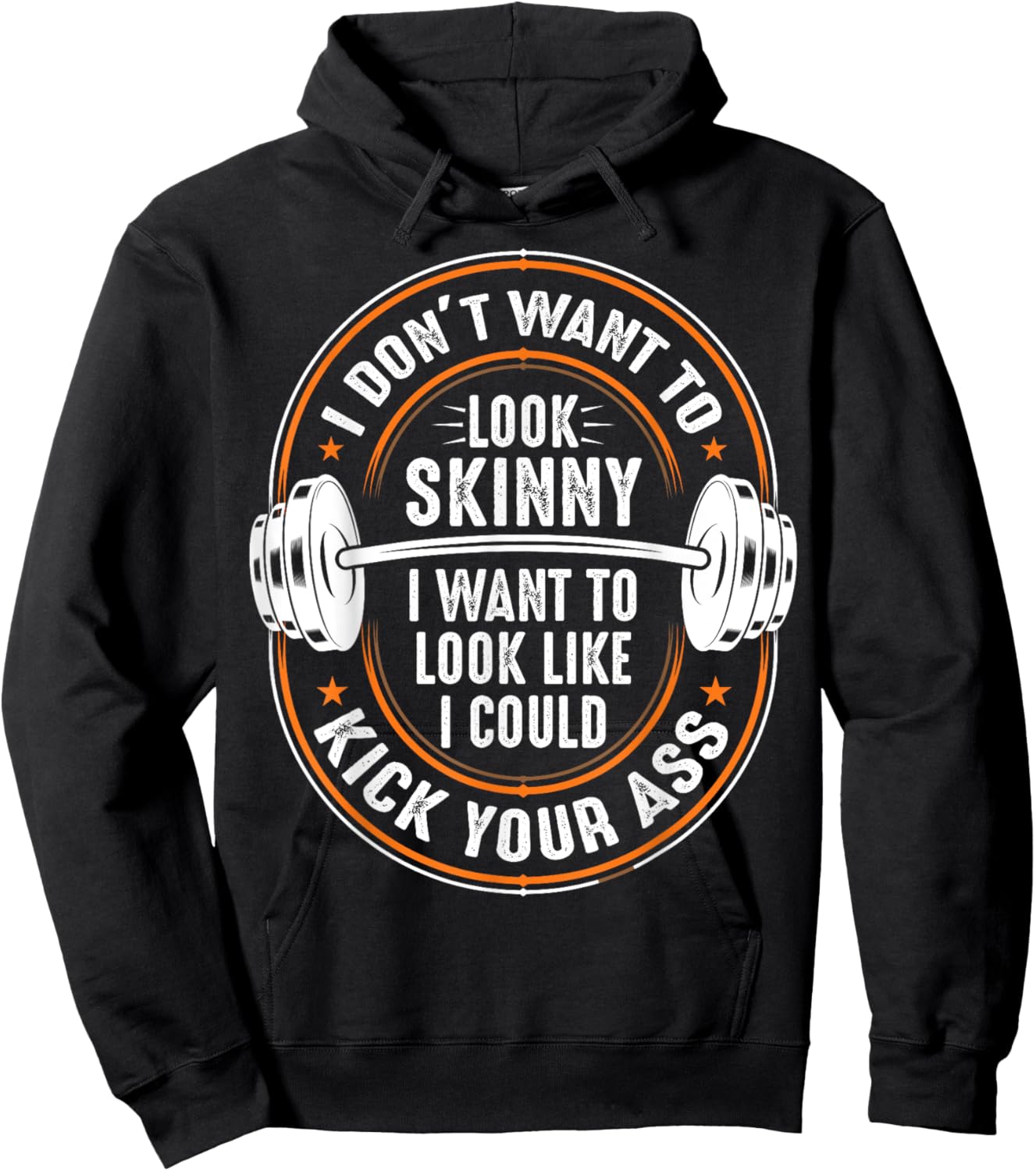 Gym & Workout - I Dont Want To Look Skinny Hoodie - Hoodie | Black