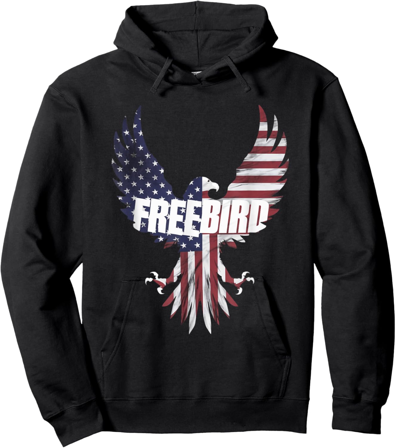 Patriotic Freebird Eagle 4th of July Hoodie - Hoodie | Black