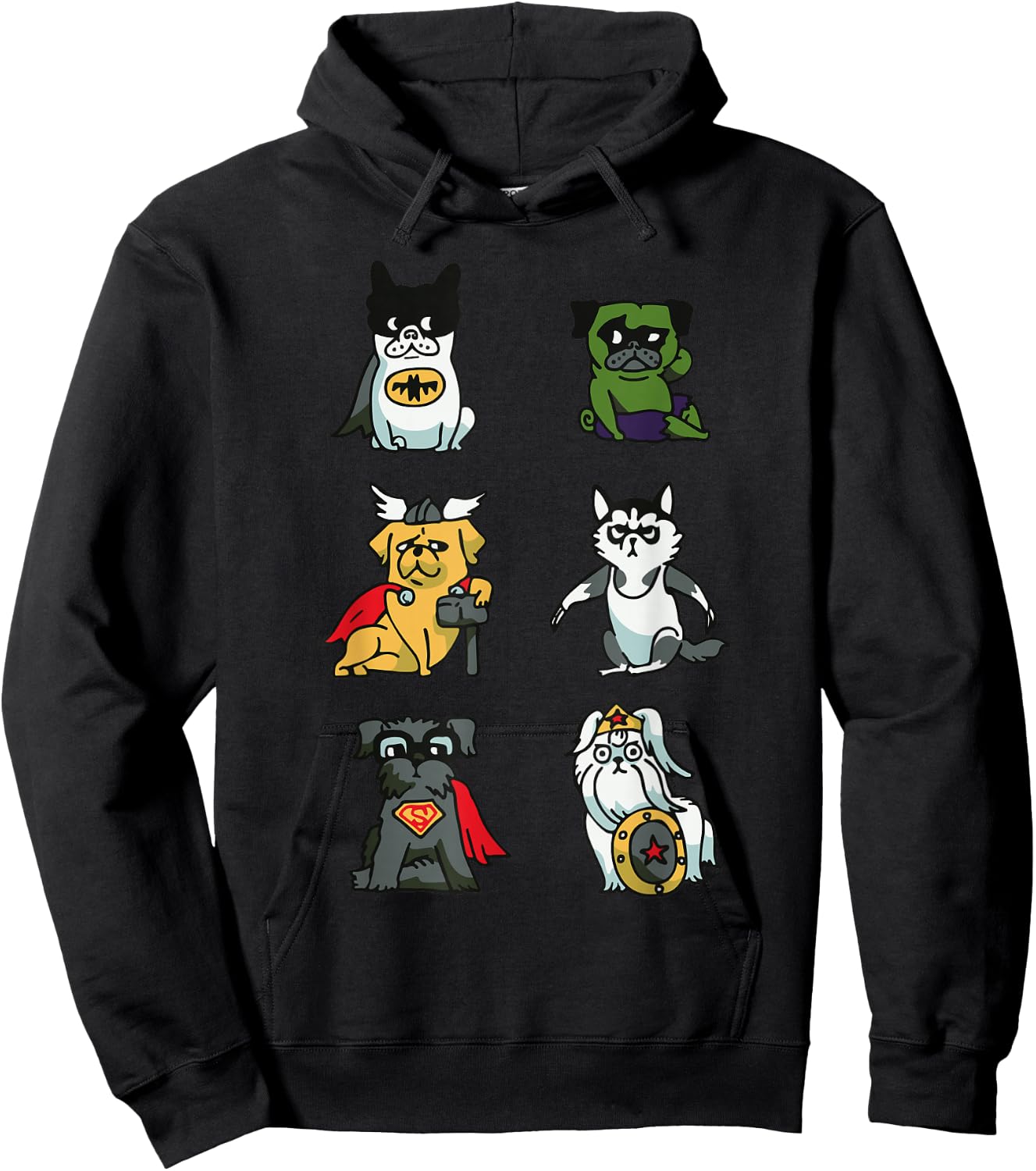 Superhero Puppies for Dog Lovers Hoodie - Hoodie | Black