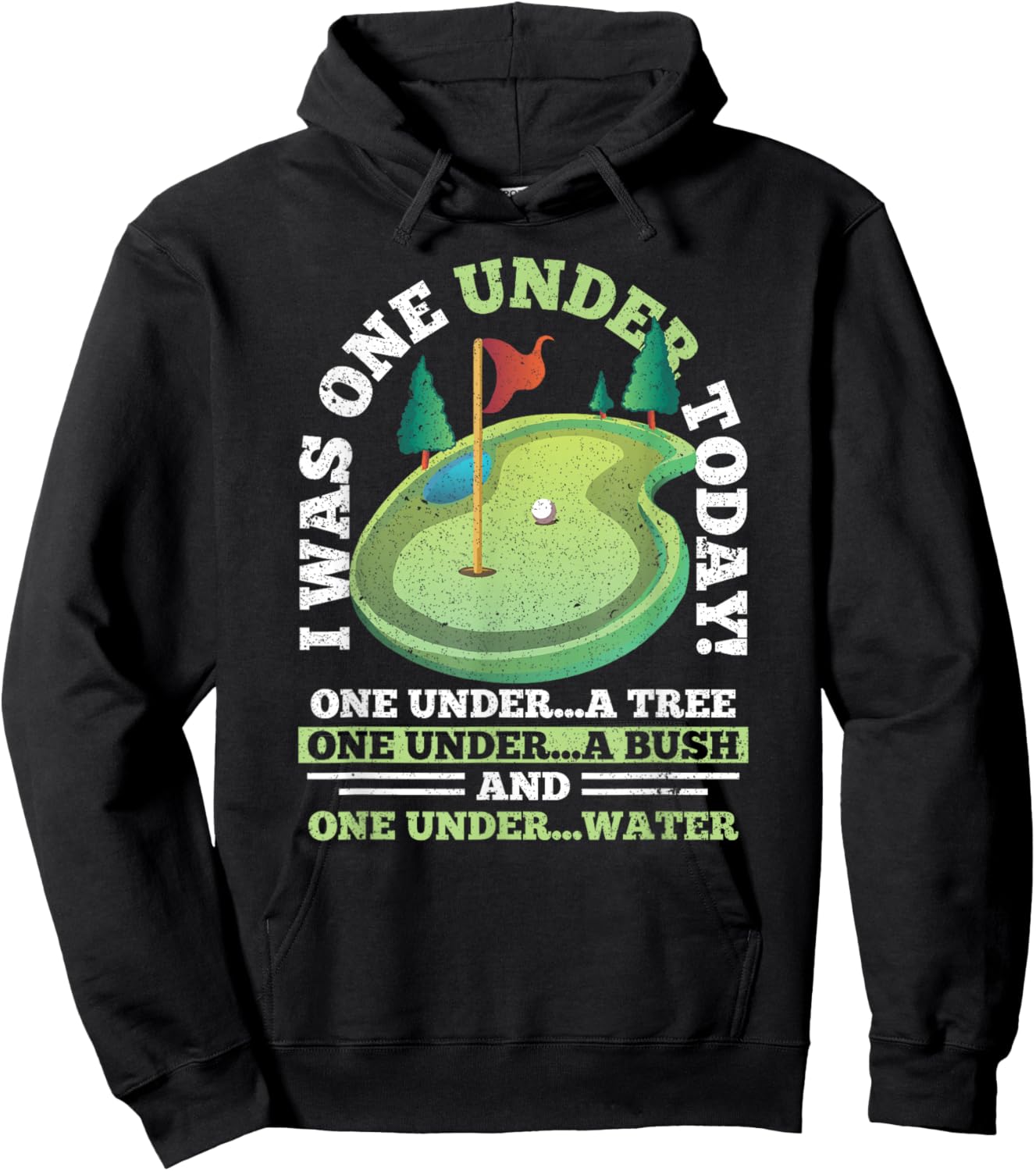 I Was One Under Today Golf Golfer Golfing Hoodie - Hoodie | Black