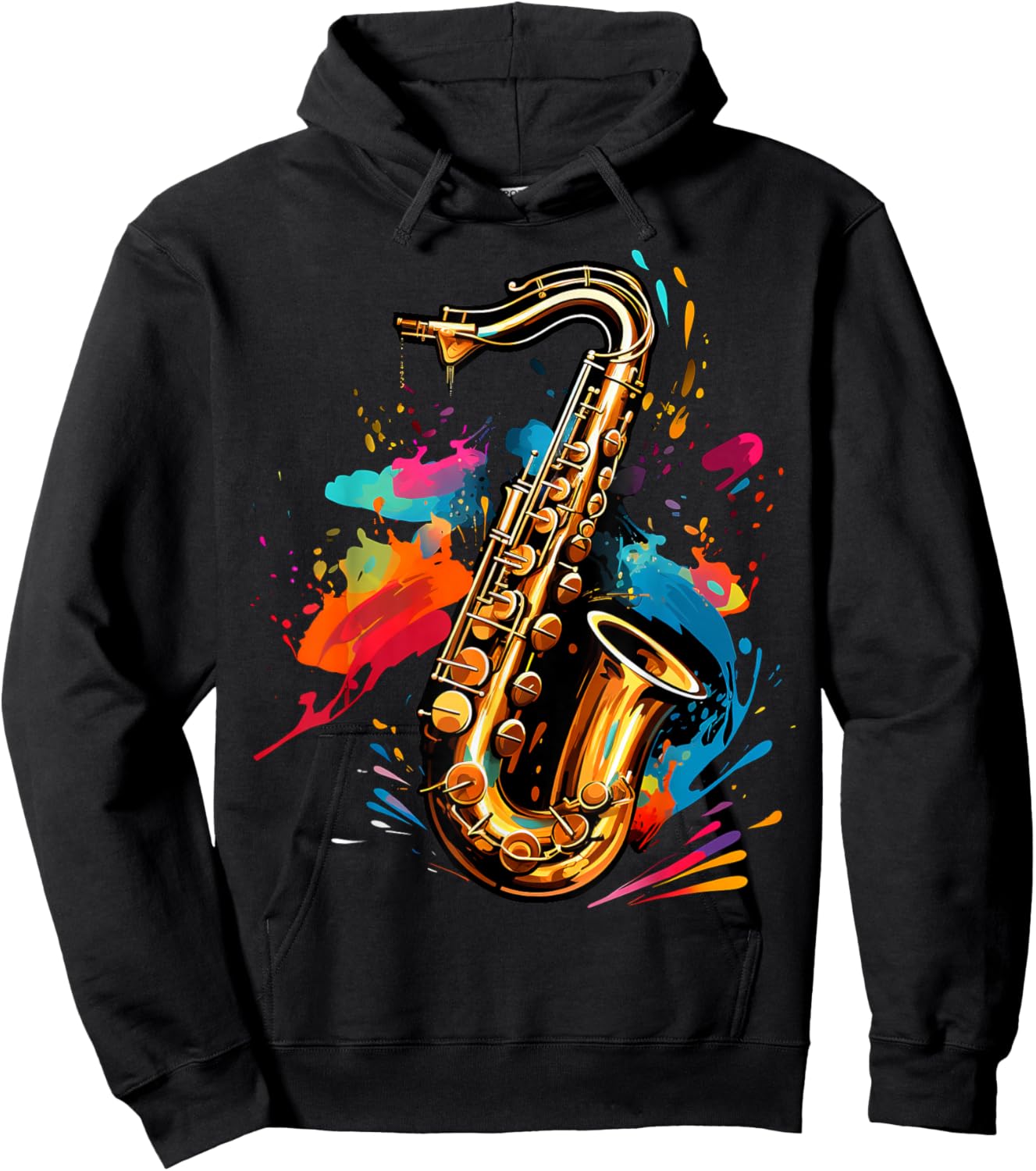 Saxophone lovers , Small, Black Hoodie - Hoodie | Black
