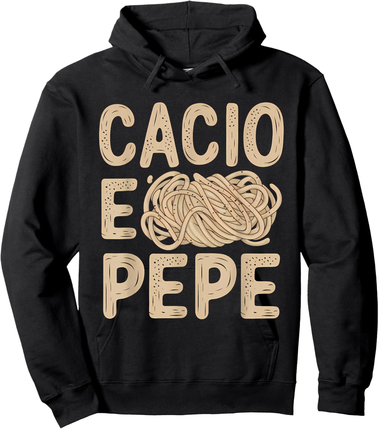 Cacio e Pepe Italian Foodie Pasta Food Lover Hoodie - Hoodie | Black