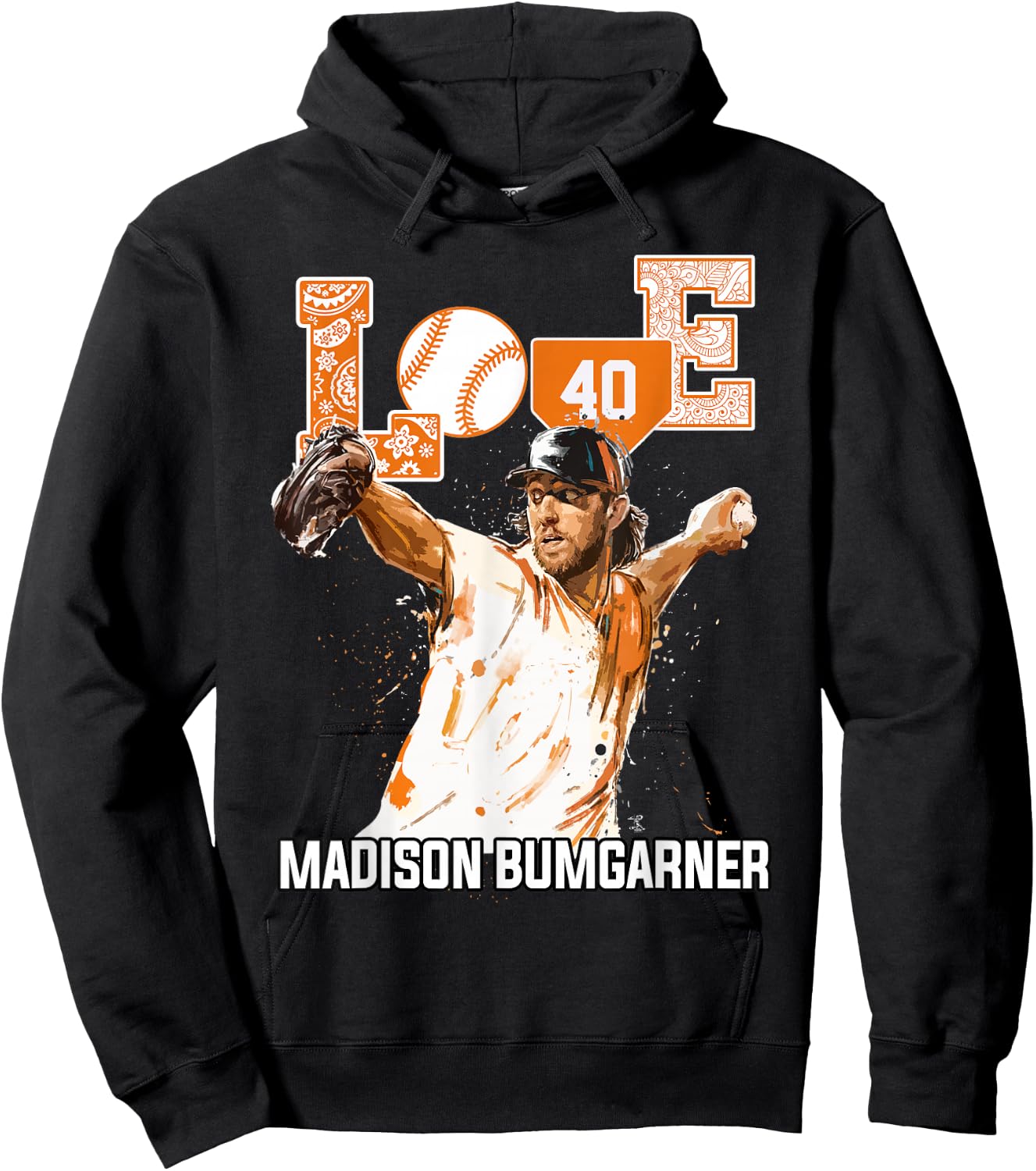 Madison Bumgarner Love Player - Apparel Hoodie - Hoodie | Black