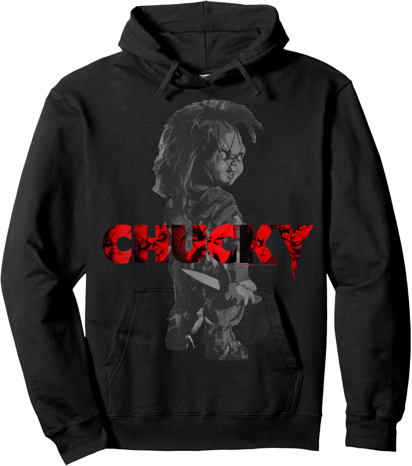 Child's Play Chucky Red Accent Logo Small Hoodie - Hoodie | Black