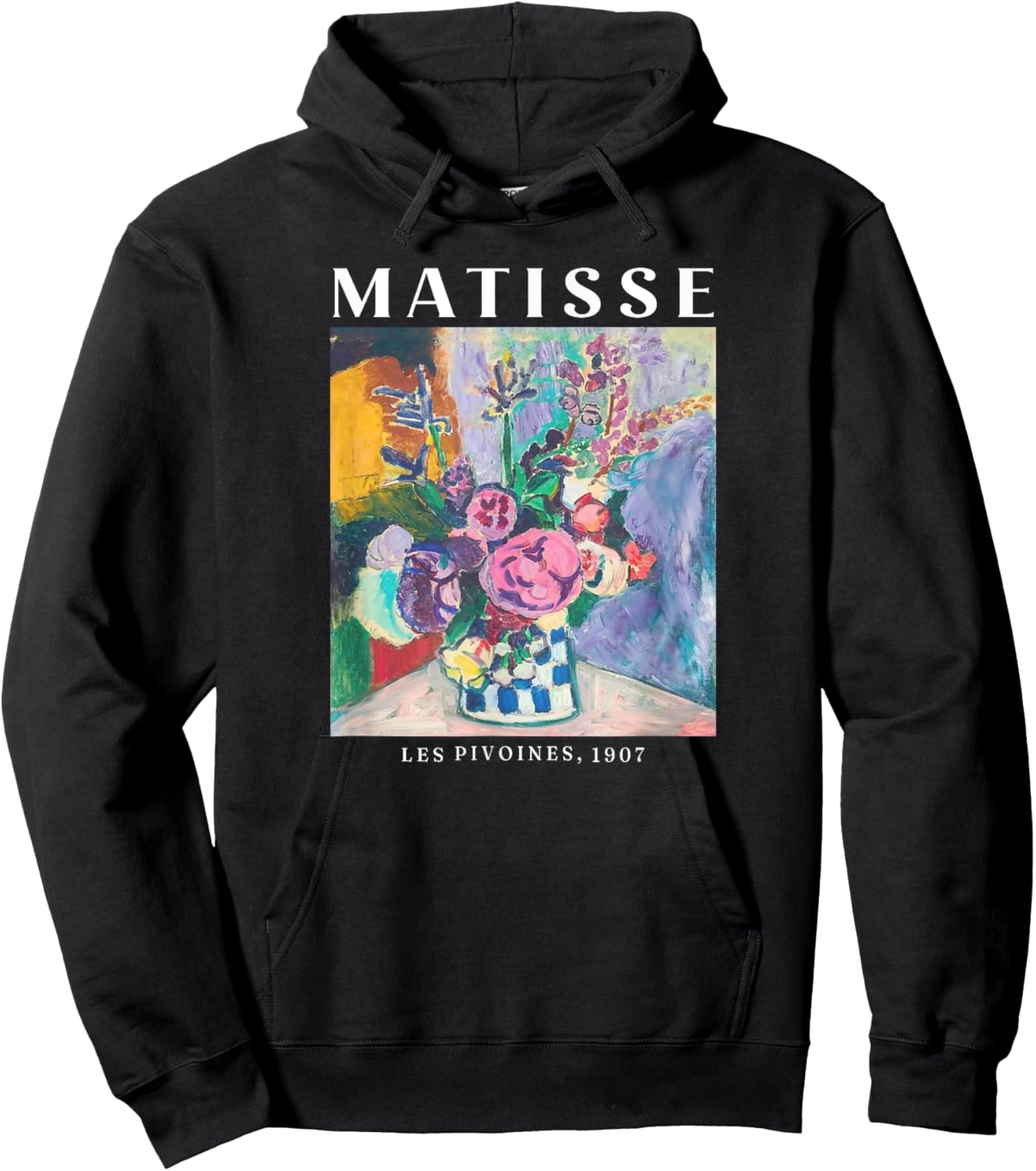Matisse Les Pivoines 1907 Flower Hoodie - Hoodie | Black