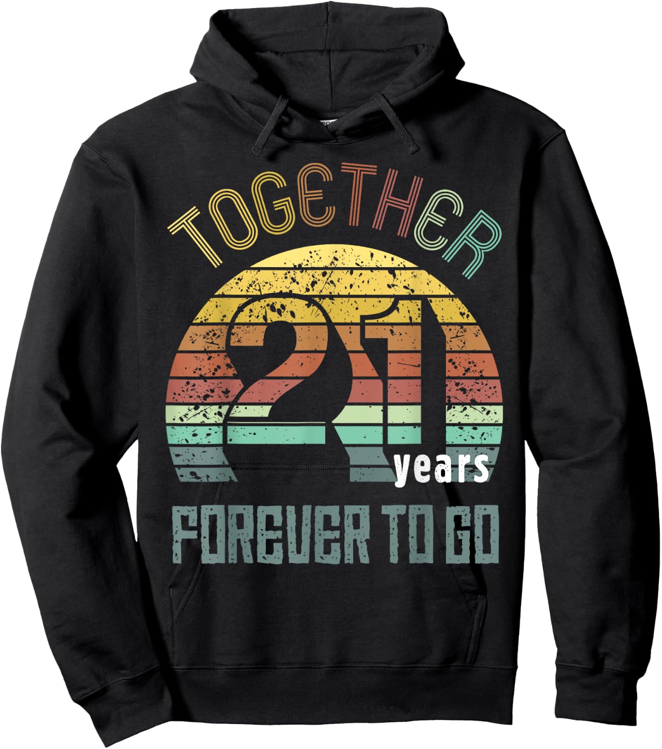 21st Years Wedding Anniversary Gifts For Couples Matching Hoodie - Hoodie | Black