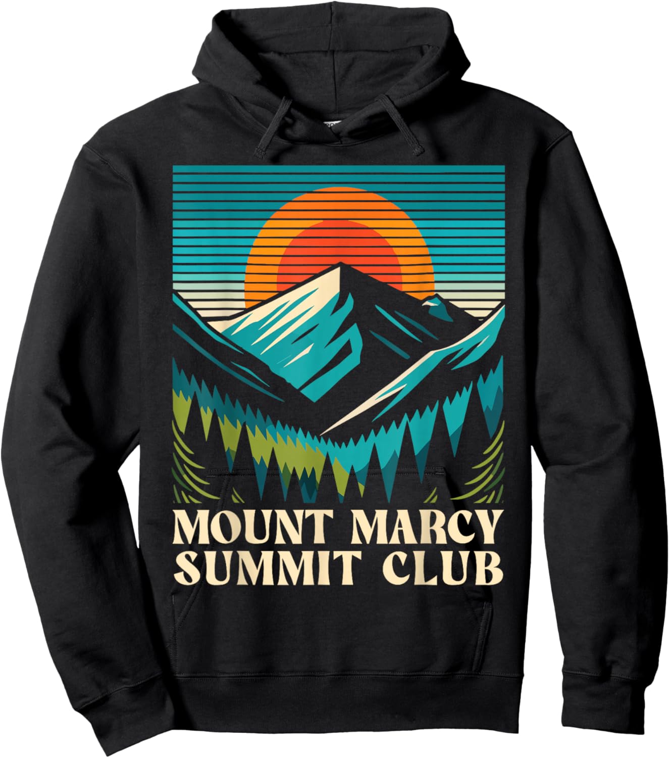 Mount Marcy Summit Club, Mt Marcy Hoodie - Hoodie | Black