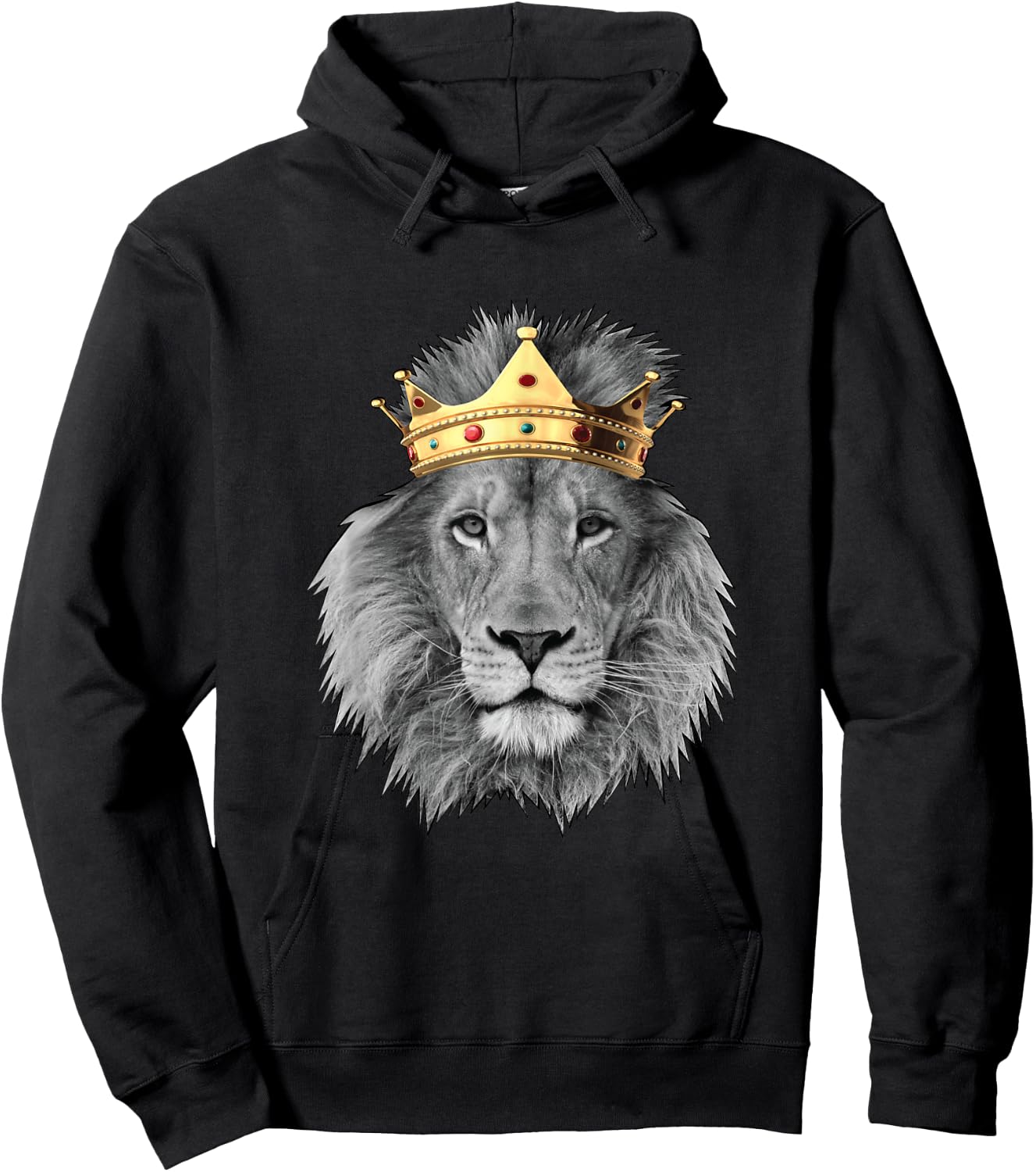 King Lion Crown Super King of Animals Shirt Hoodie - Hoodie | Black