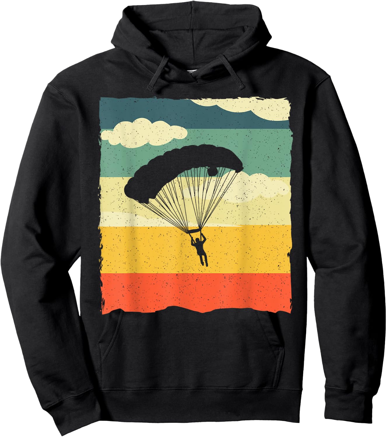 Skydiving Art Women Skydiver Paragliding Sky Diving Hoodie - Hoodie | Black