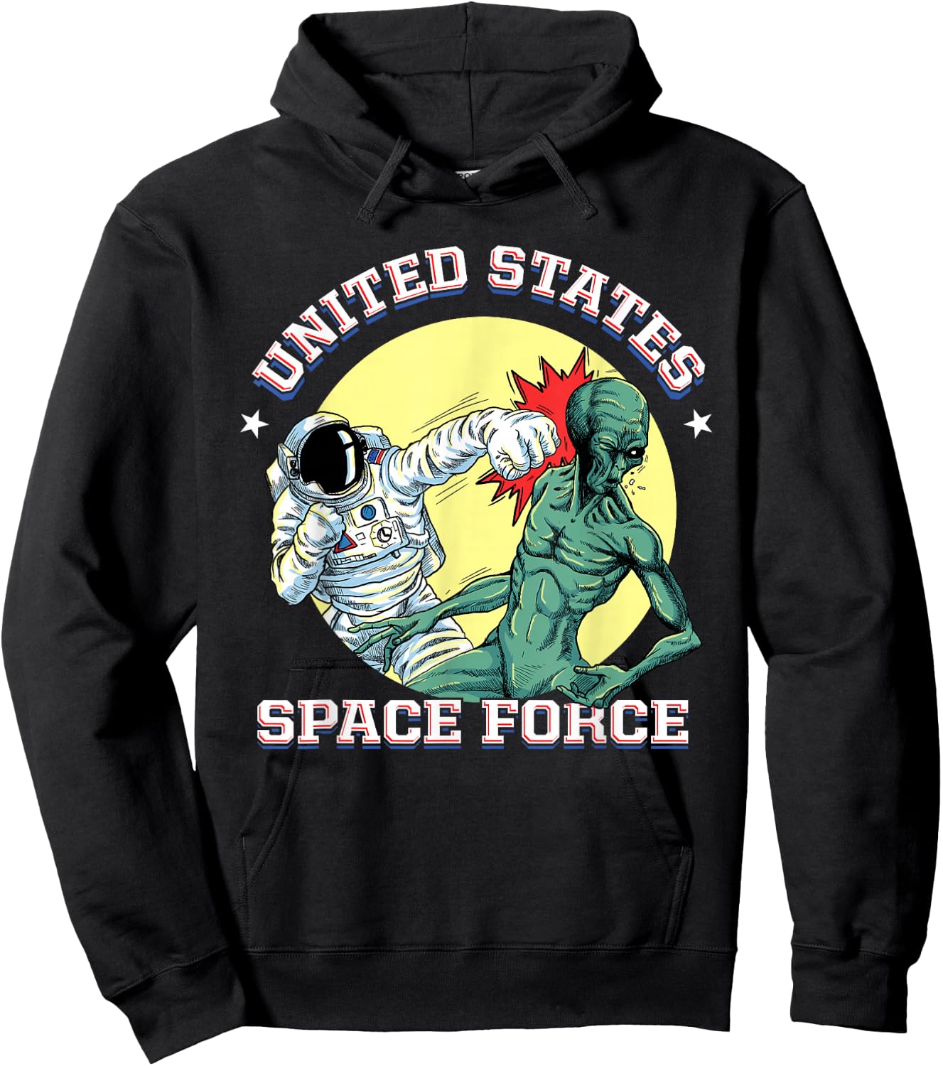United States Space Force - Funny Space Lover & UFO Alien Hoodie - Hoodie | Black