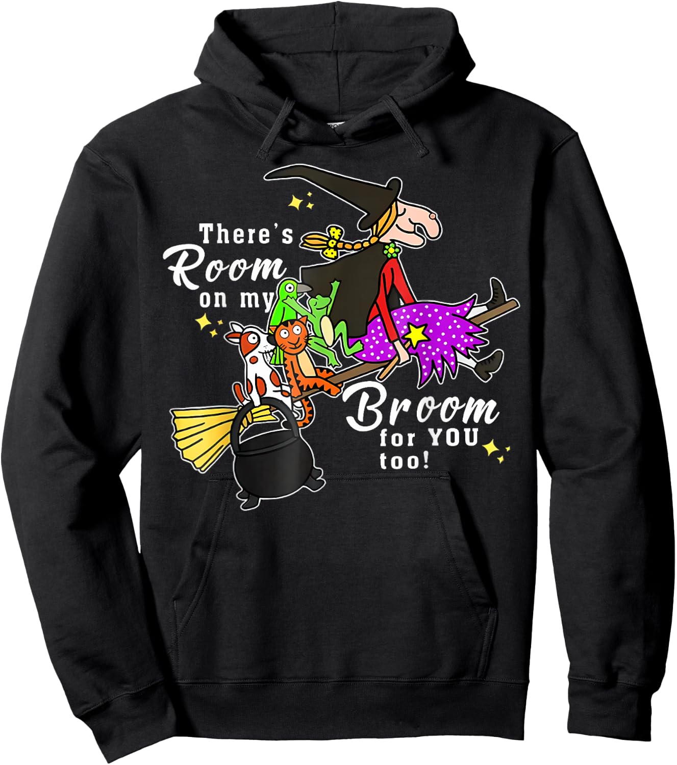 There'S Room On My Broom For You Too Teacher Halloween Hoodie - Hoodie | Black