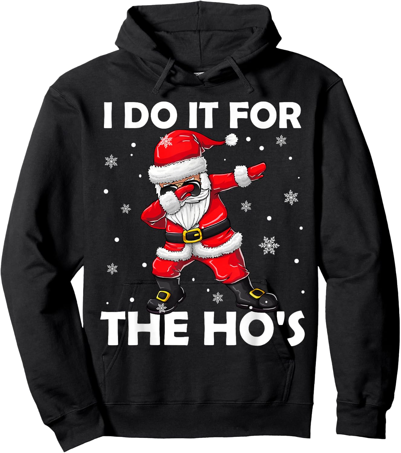 I Do It For The Hos Dabbing Santa Claus Christmas Kids Boys Hoodie - Hoodie | Black