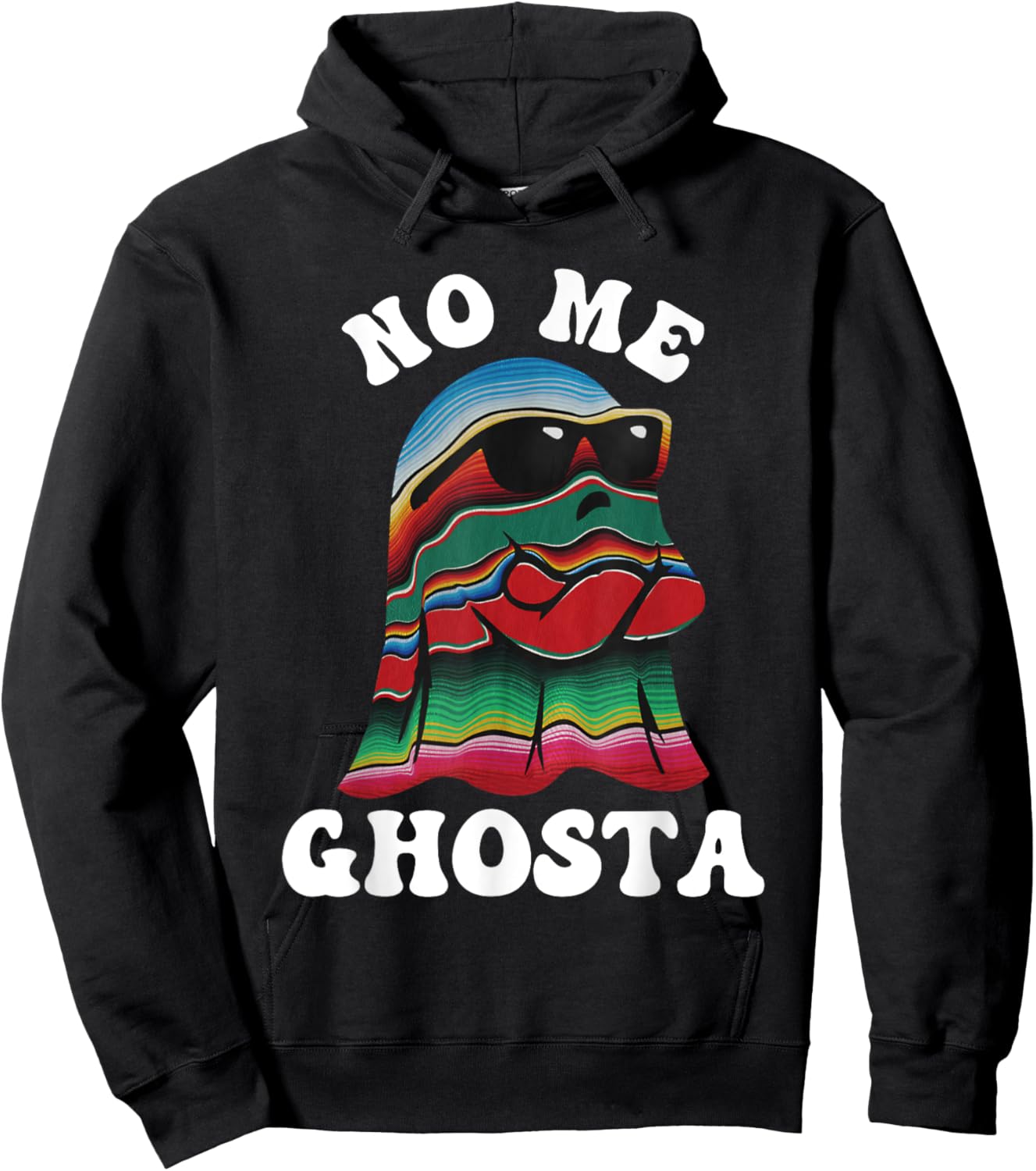 No Me Ghosta Funny Mexican Halloween Ghost Hoodie - Hoodie | Black