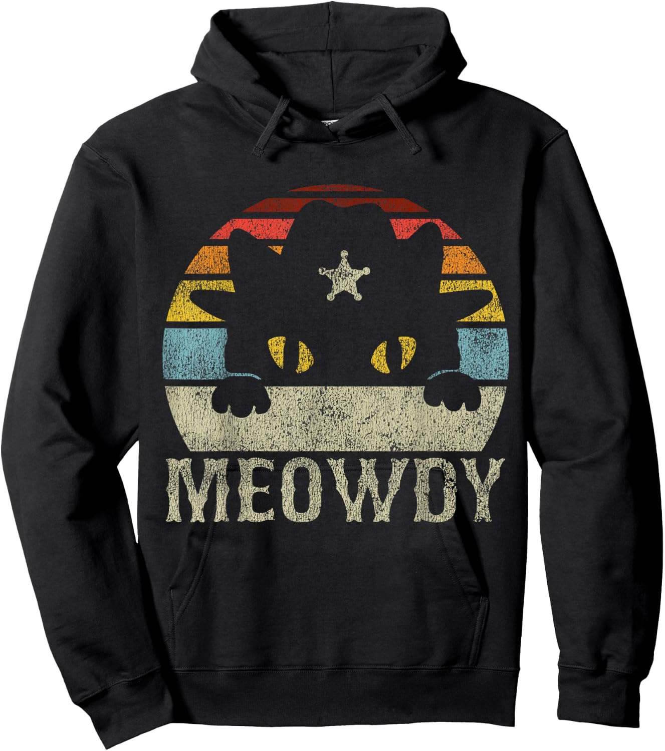 Meowdy Cat Meme Hoodie - Hoodie | Black