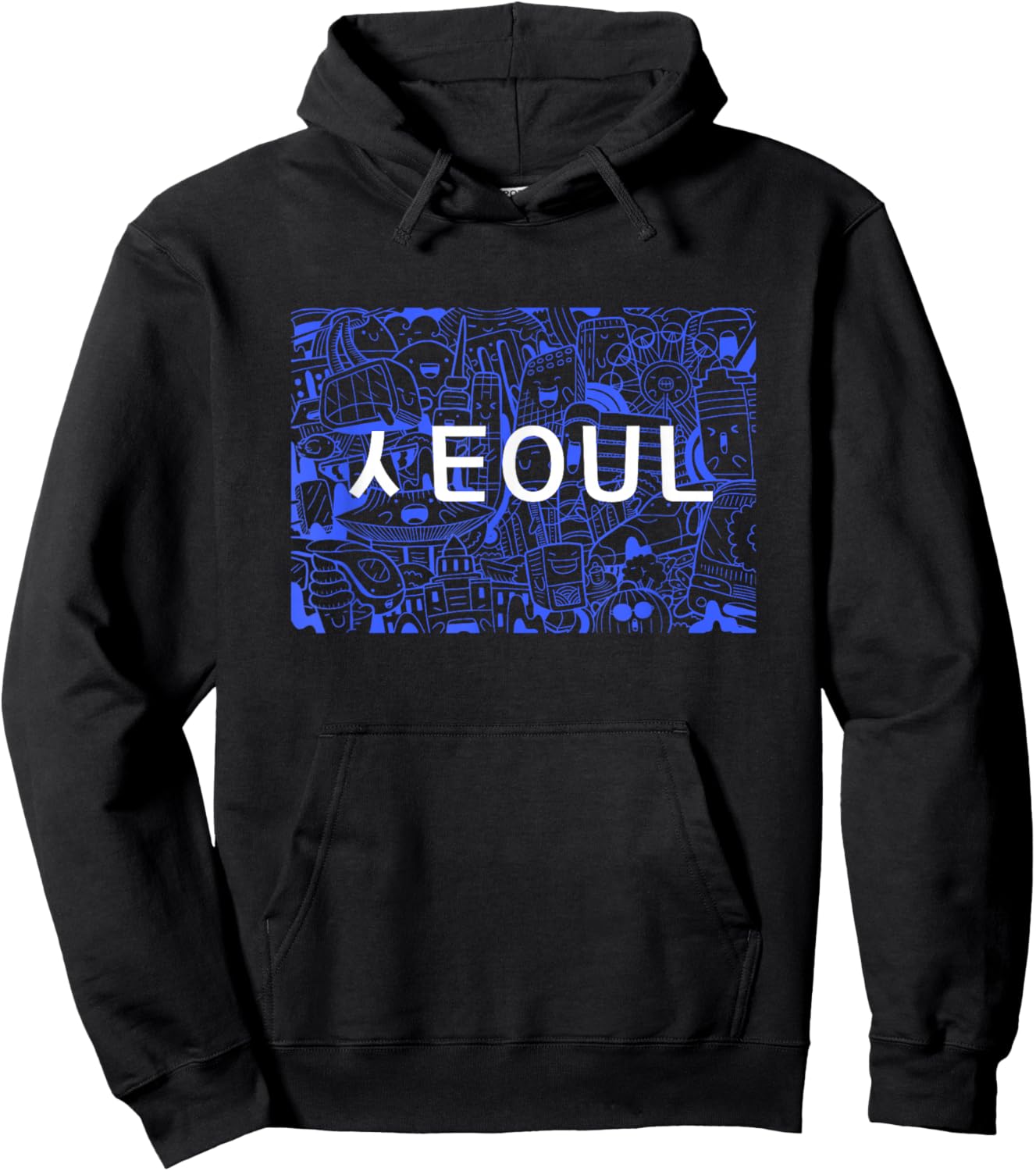 Seoul Korean Hangul Hanguk language city culture kpop Hoodie - Hoodie | Black