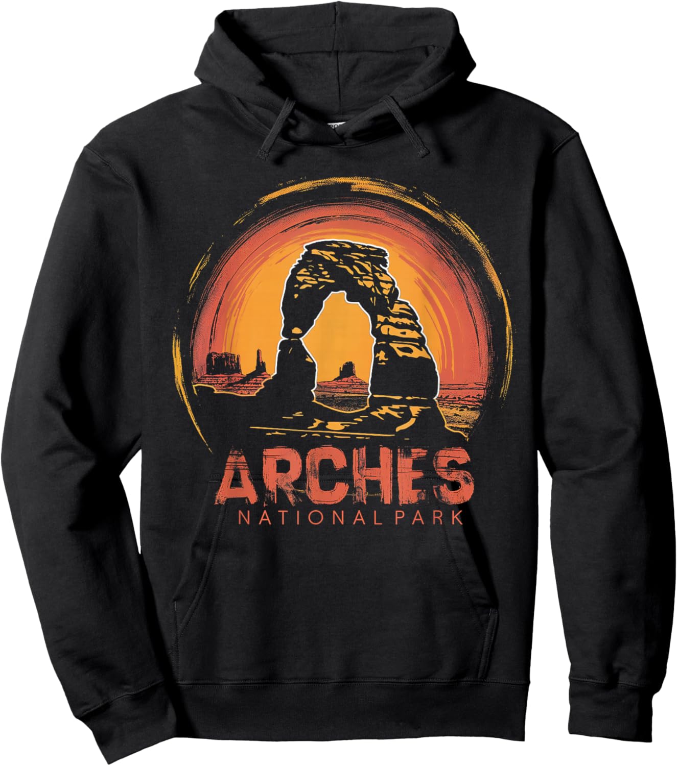 Arches - US National Park Utah Vintage Men Women Kids Retro Hoodie - Hoodie | Black