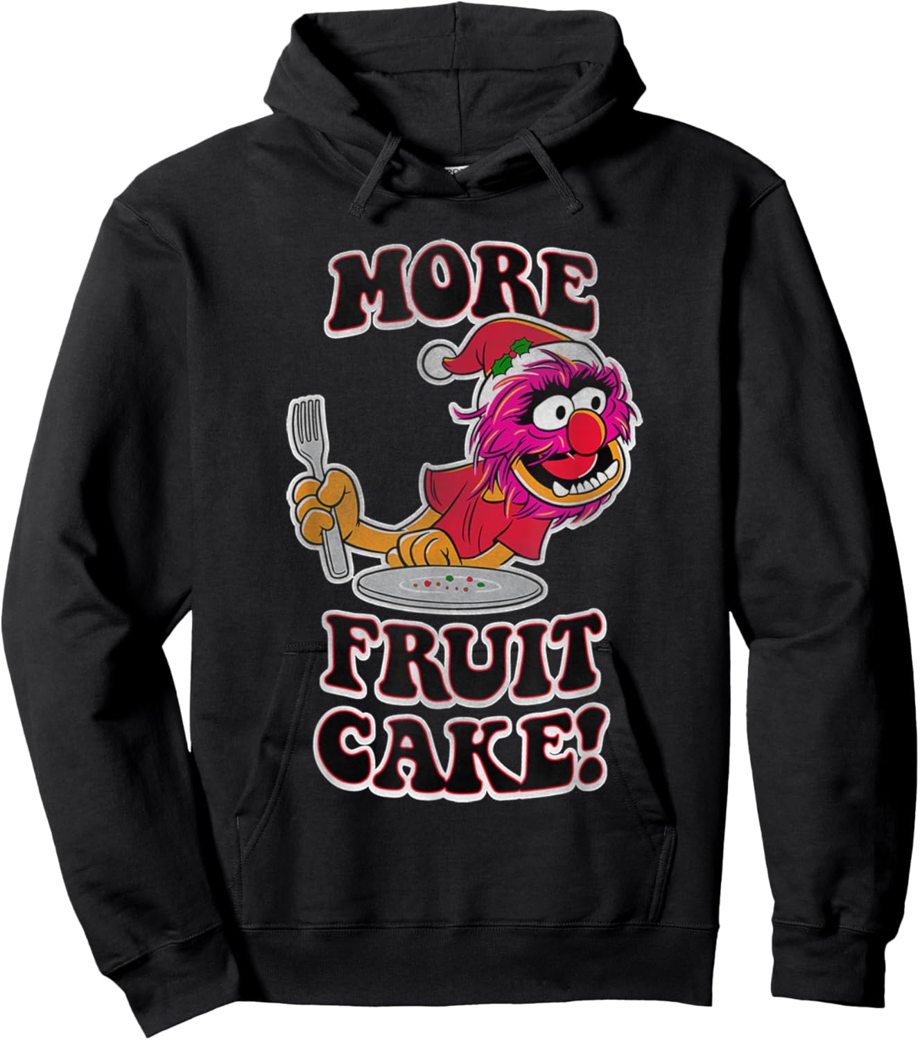 Disney The Muppets Christmas Animal More Fruit Cake! Poster Hoodie - Hoodie | Black