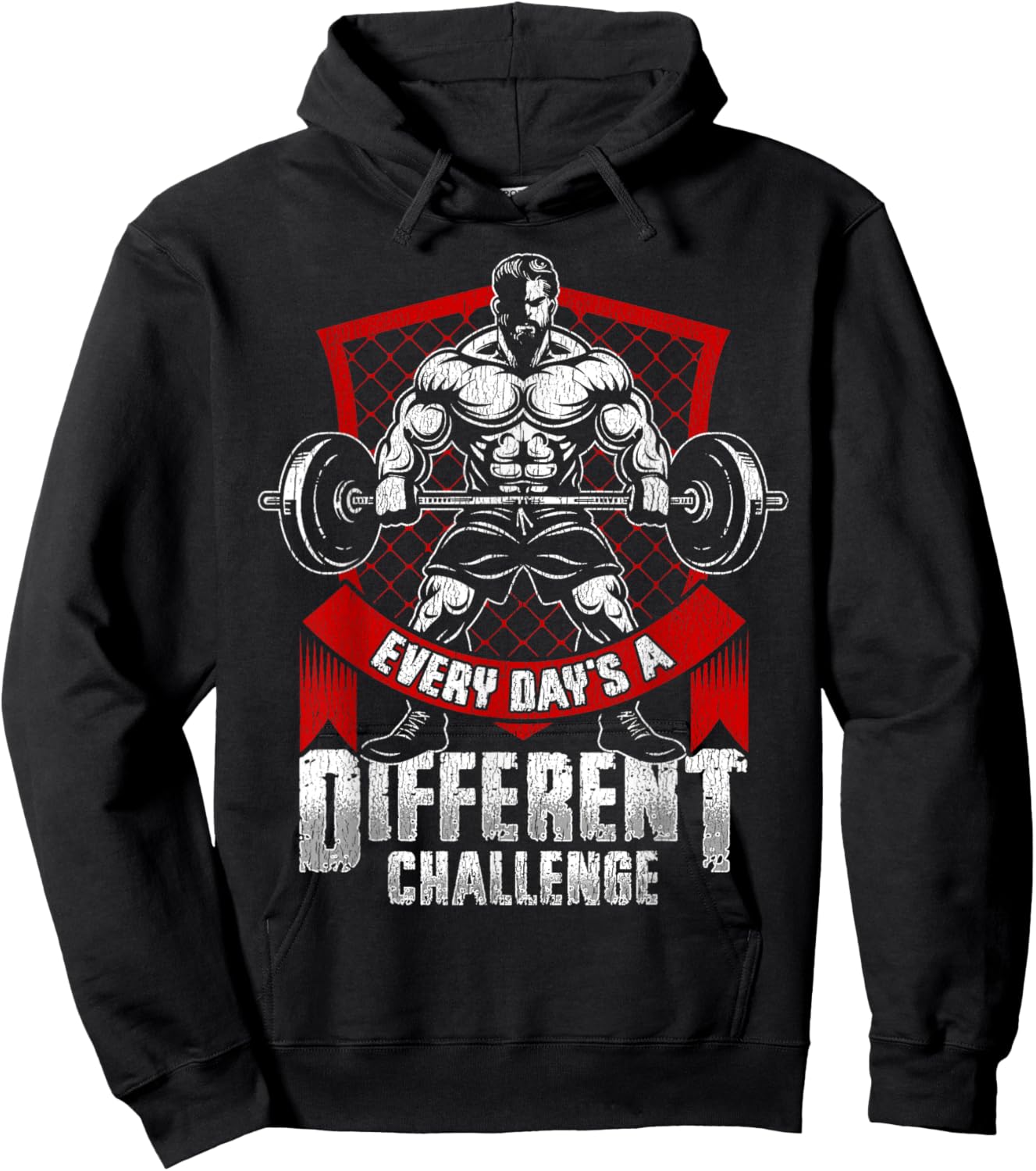 Weightlifting Gym Workout Every Day’s a Different Challenge Hoodie - Hoodie | Black