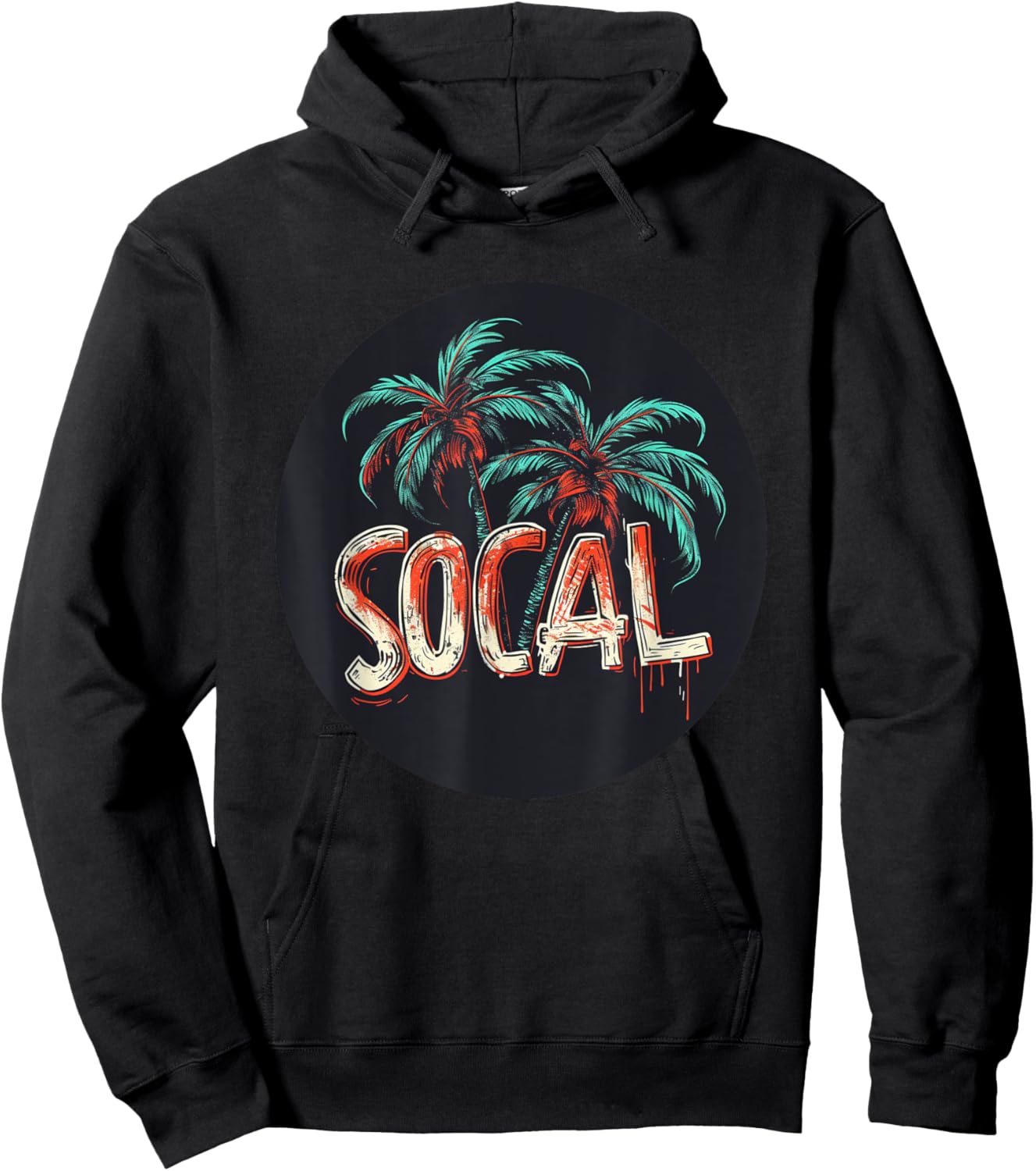 Pal Trees Vacation in Southern California for SoCal Lovers Hoodie - Hoodie | Black