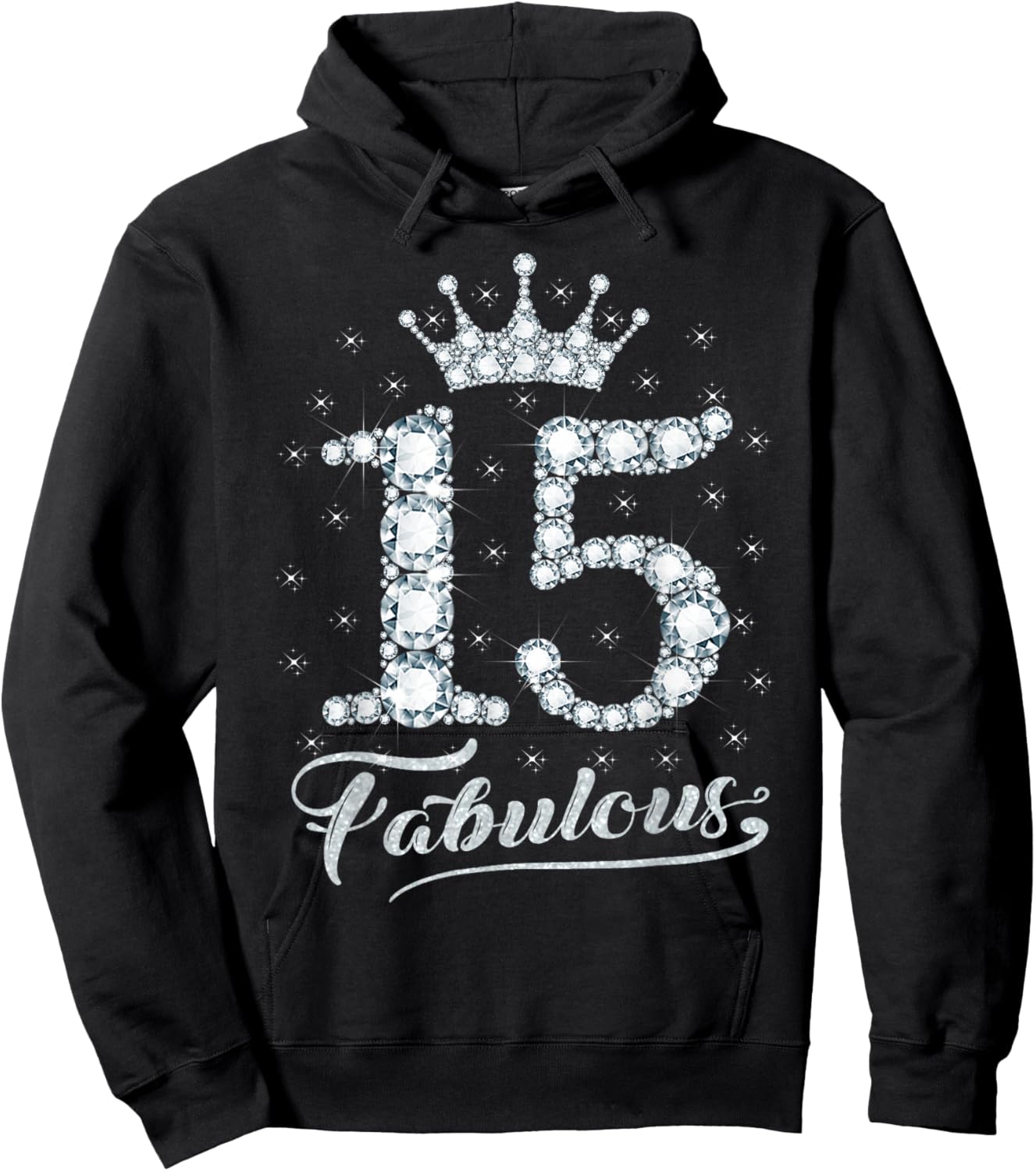 15 Fabulous 15 Years Old Happy 15th Birthday Girl Women Hoodie - Hoodie | Black