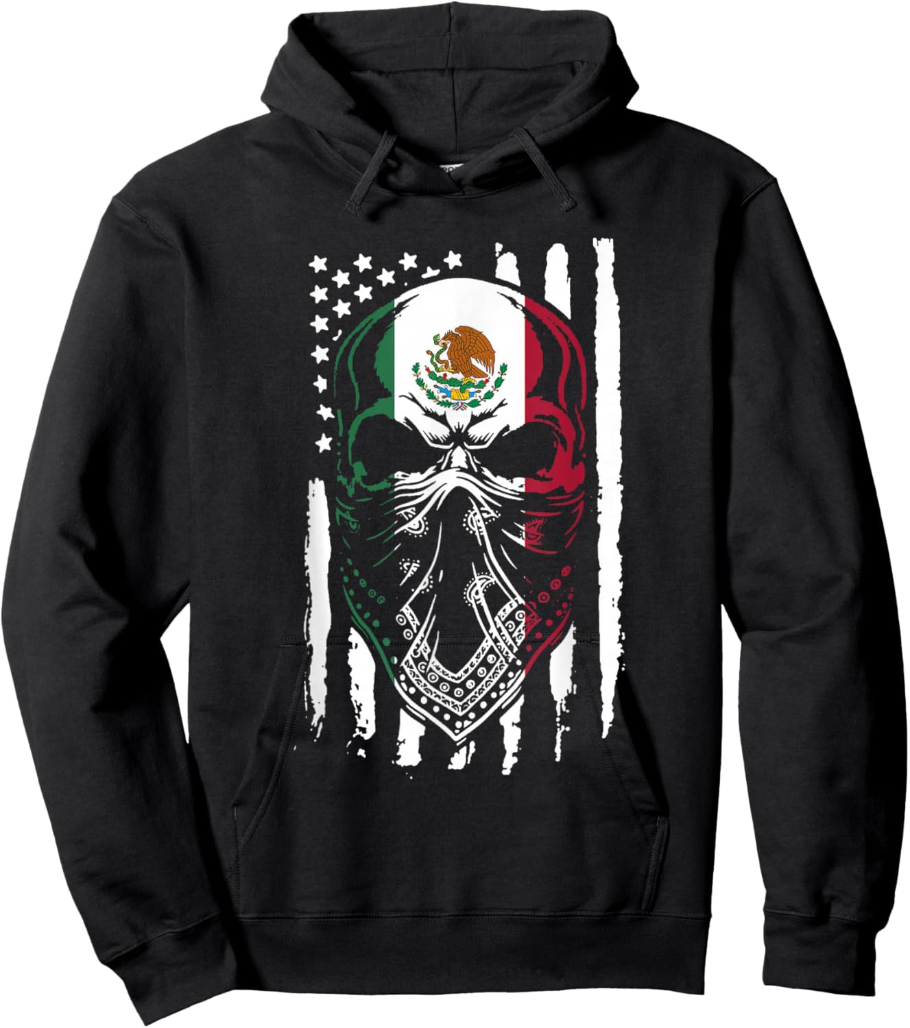 Mexico Vintage Mexican Flag Pride Hat Jersey Hoodie - Hoodie | Black