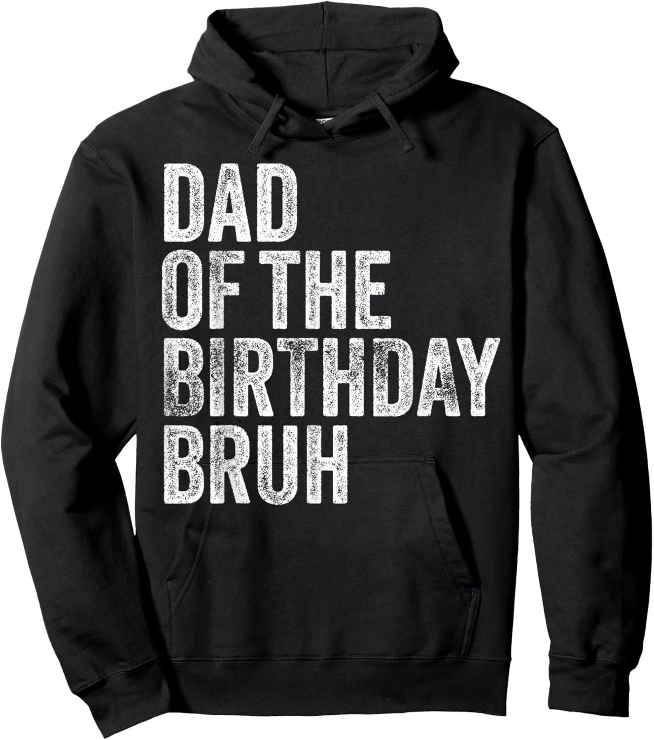 Dad Of The Birthday Bruh Matching Family Squad Dude Design Hoodie - Hoodie | Black