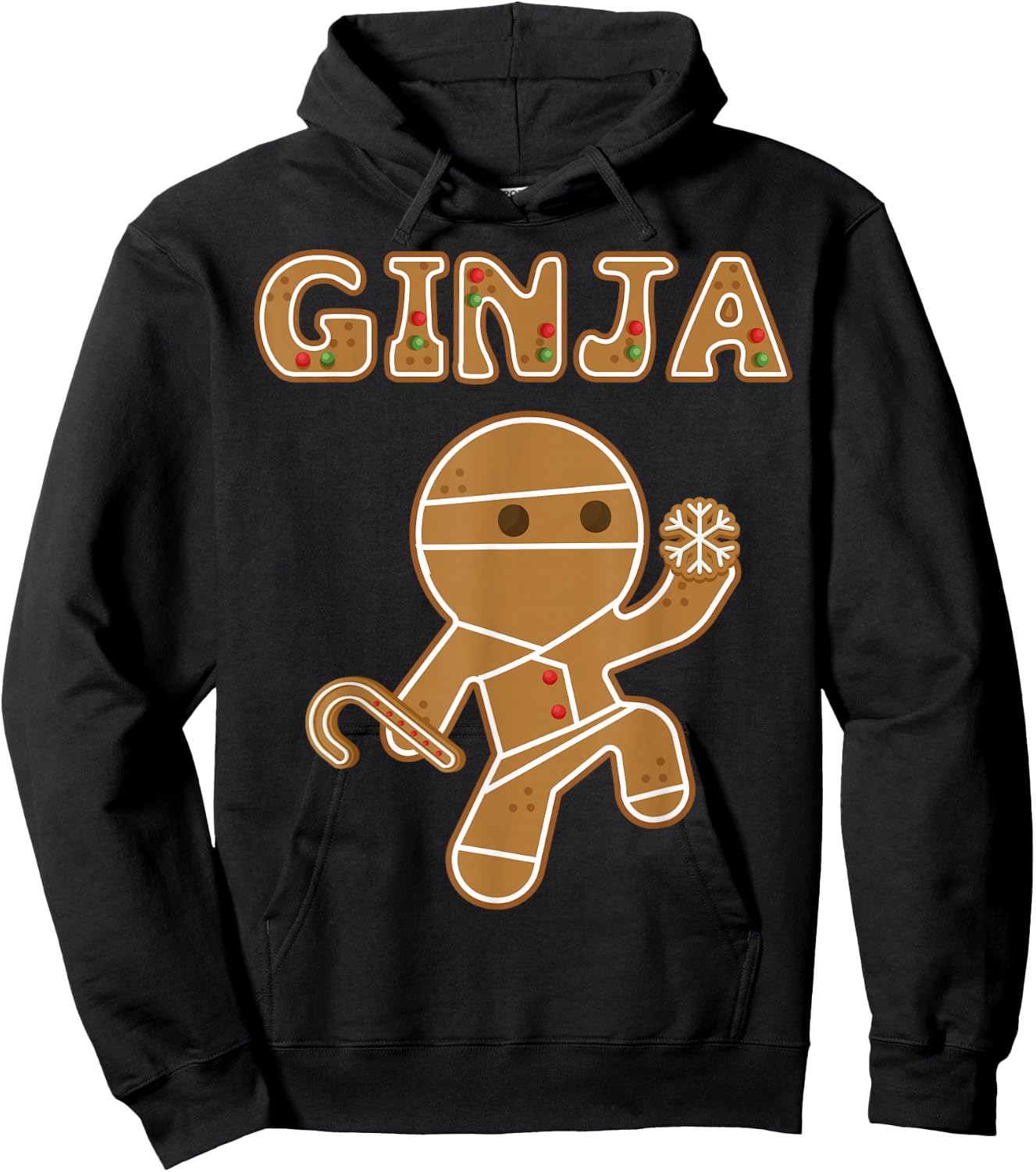 The Ginja | Funny Gingerbread Man Ginger Gift Bake Off Hoodie - Hoodie | Black