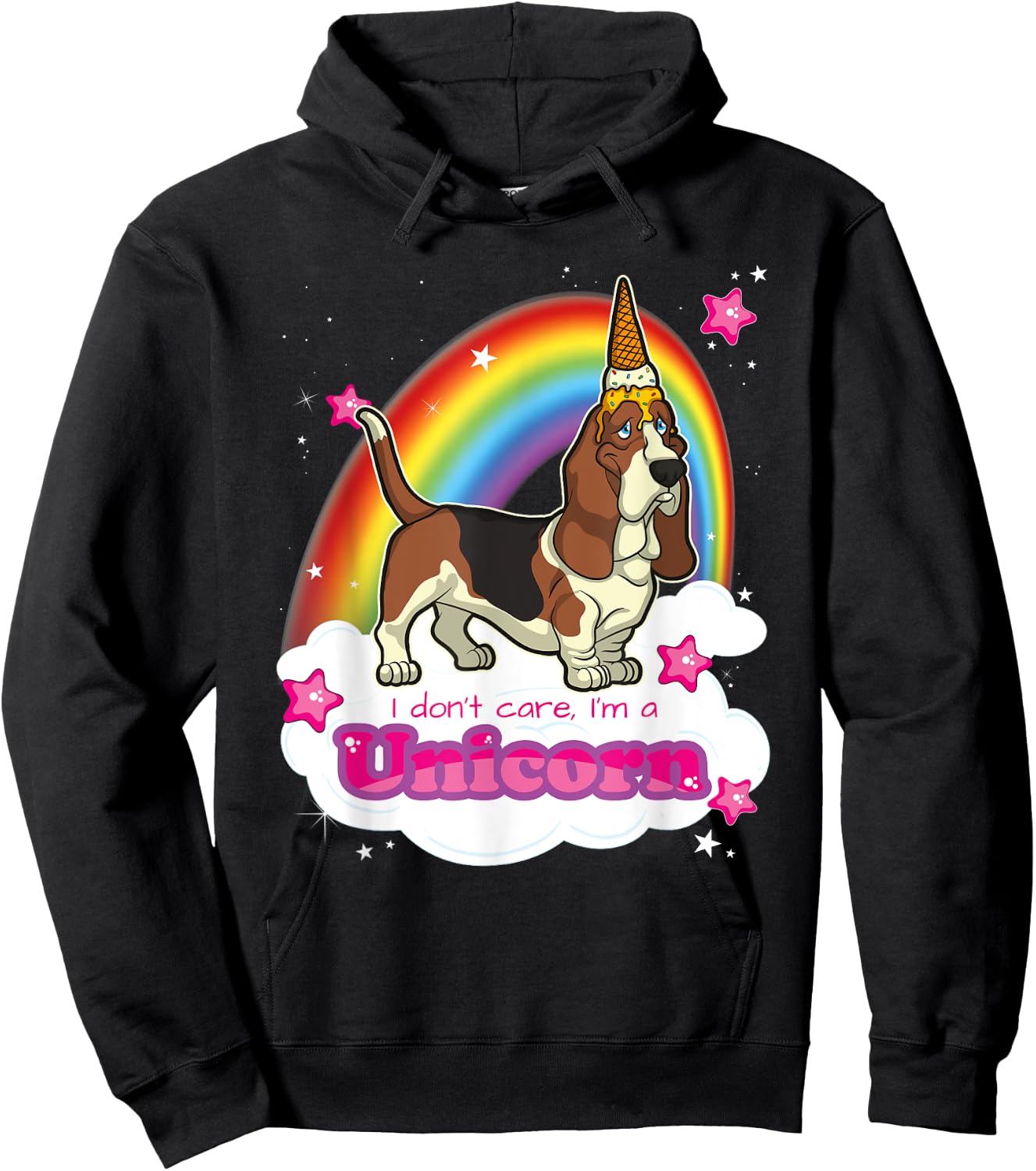 Basset Hound Dog Women Kids Hoodie - Hoodie | Black