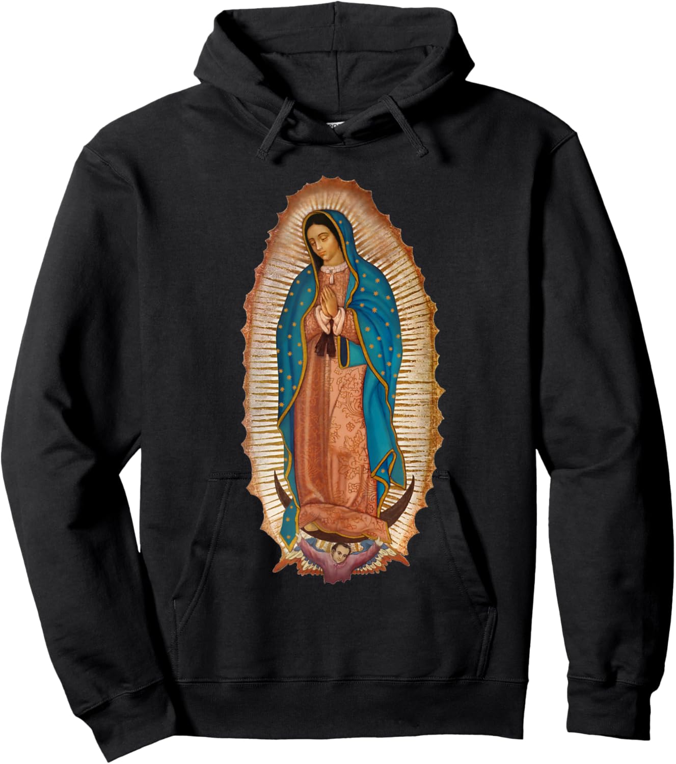 Virgen De Guadalupe Sant Mary Mexico Shirts Hoodie - Hoodie | Black