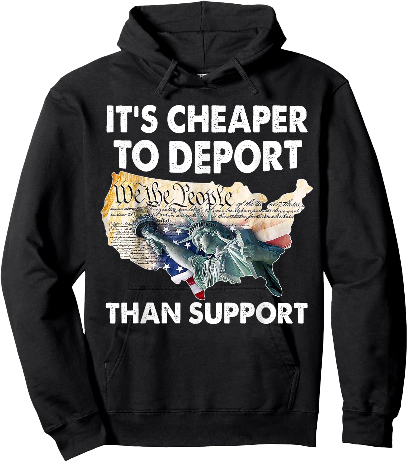 It's Cheaper To Deport Than Support Hoodie - Hoodie | Black