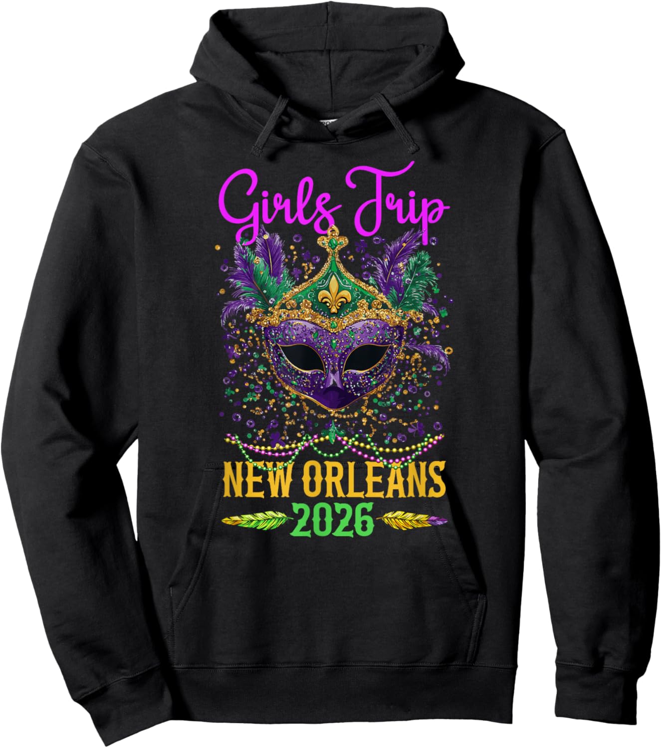 Girls Trip New Orleans 2026 Vacation New Orleans Girls Trip Hoodie - Hoodie | Black