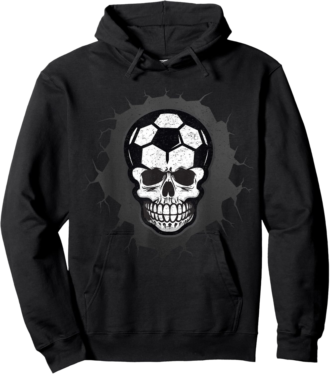 Soccer Skull Halloween, Skeleton Sporty Athlete Hoodie - Hoodie | Black