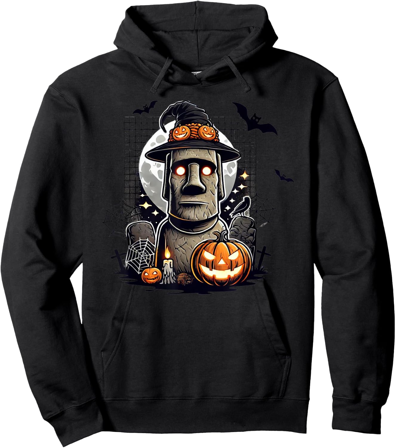 Halloween Moai Statue Ancient Culture Hoodie - Hoodie | Black