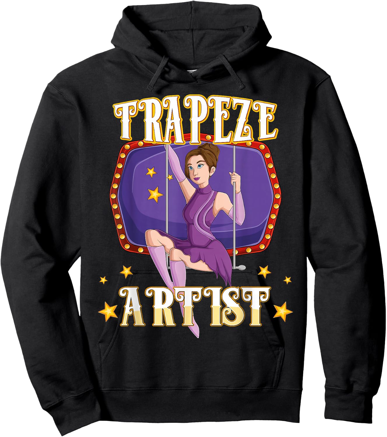 Circus Trapeze Artist Costume Staff Carnival Lover Men Women Hoodie - Hoodie | Black