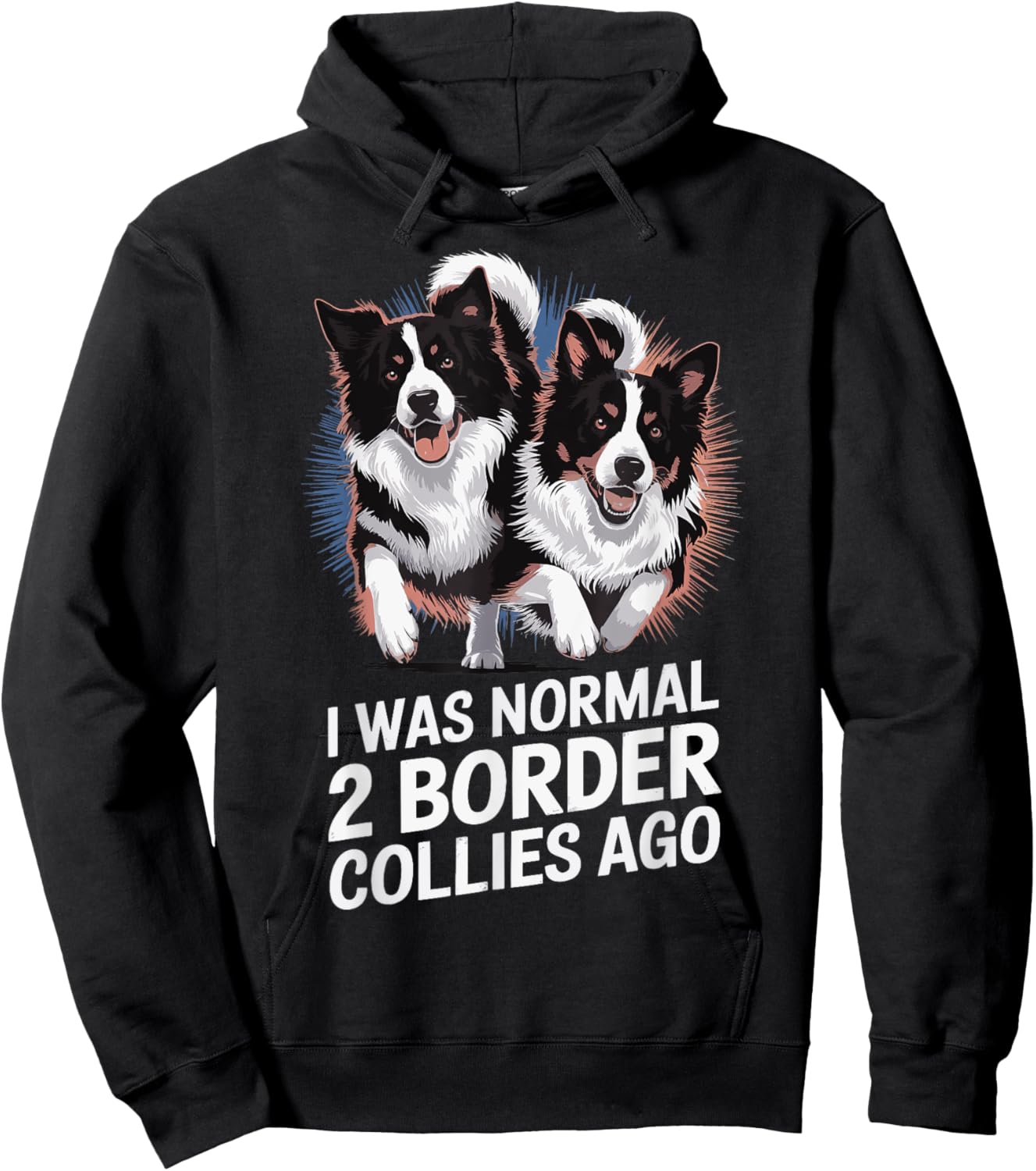 I Was Normal 2 Border Collies Ago Hoodie - Hoodie | Black