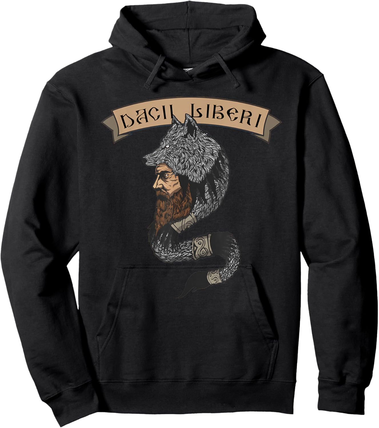 Free Dacians Dacii Liberi Decebal Wolf Flag Dacia Romania Hoodie - Hoodie | Black
