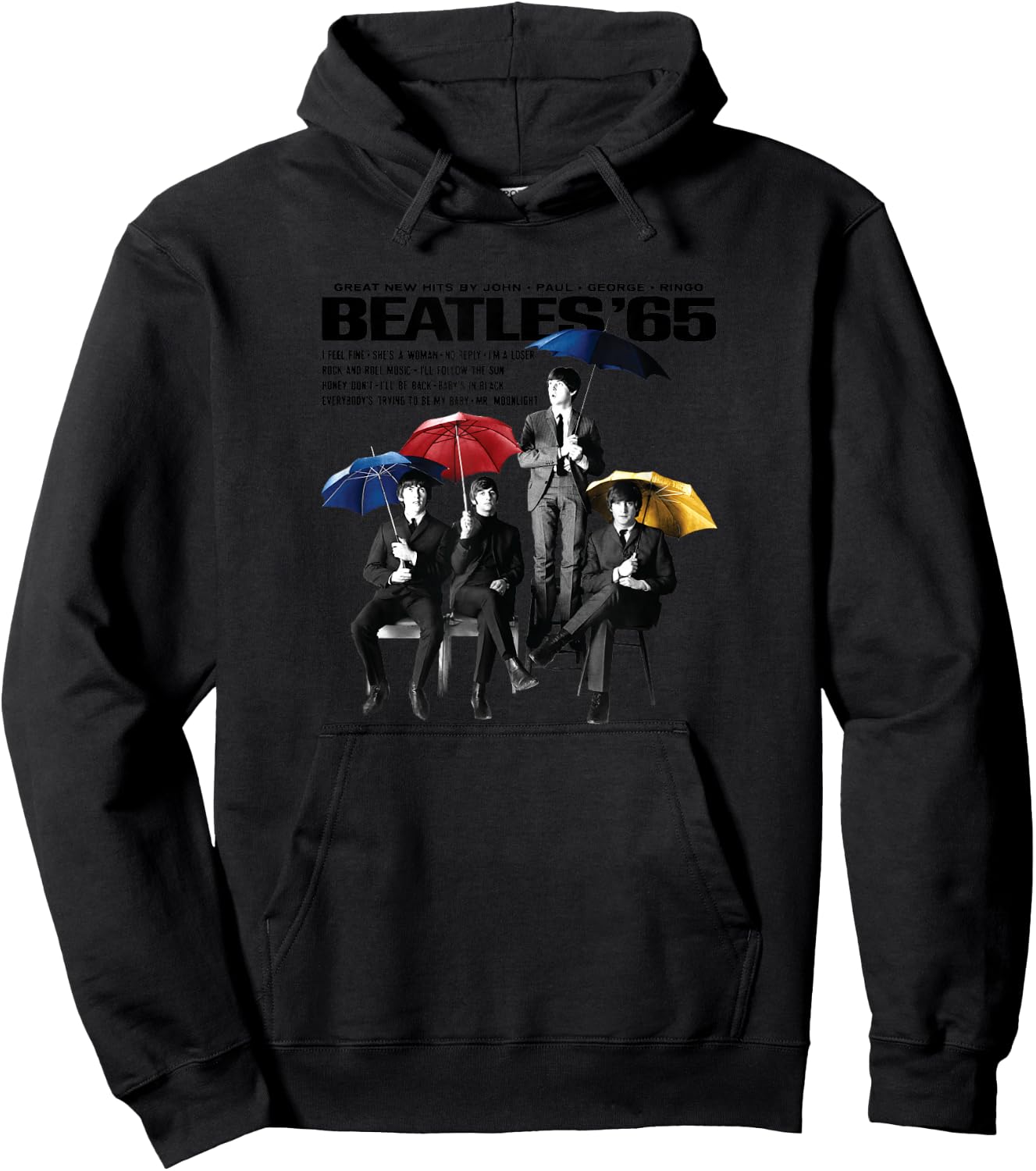 The Beatles - Beatles 65 Umbrellas Hoodie - Hoodie | Black