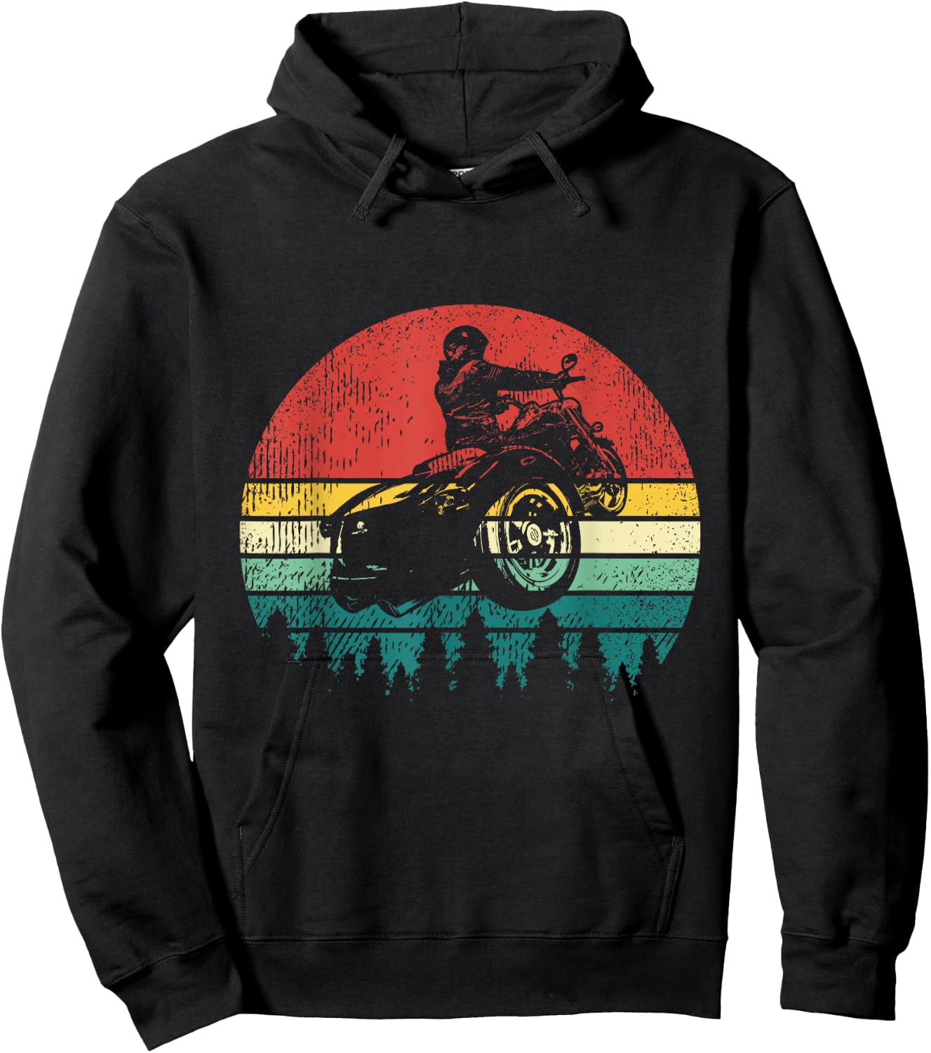 Retro Trike Bike Motorcycle Rider Triker Gift Hoodie - Hoodie | Black