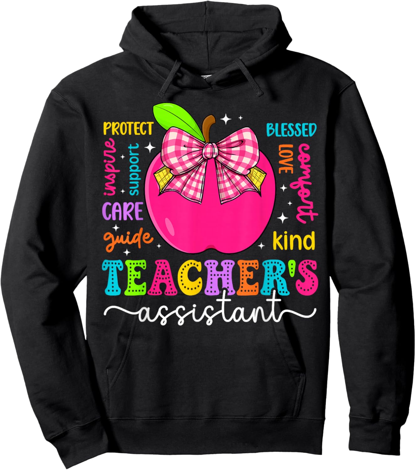 Teacher's Assistant Teaching Assistant Teacher Assistant Hoodie - Hoodie | Black